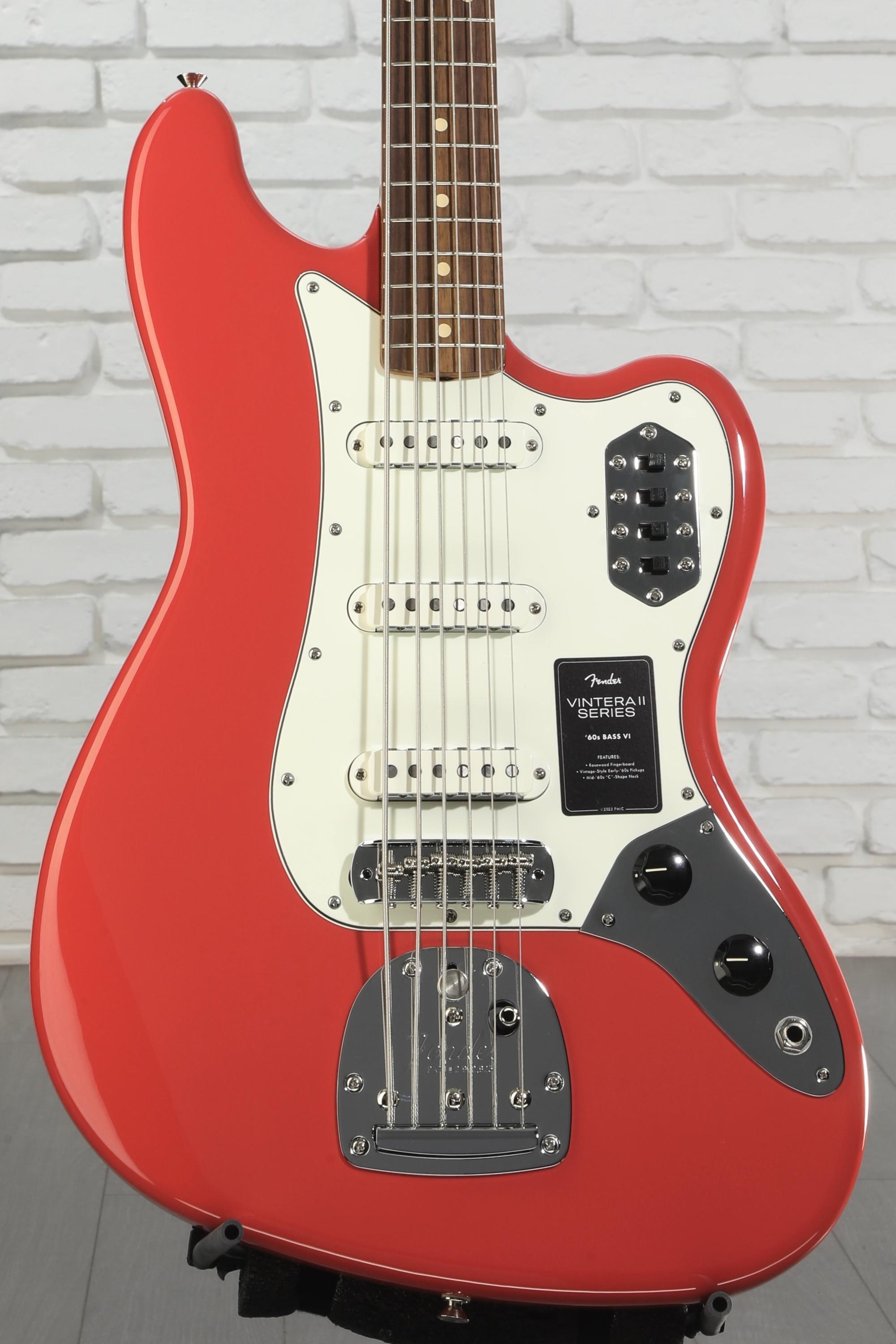 Fender Vintera II '60s Bass VI - Fiesta Red | Sweetwater