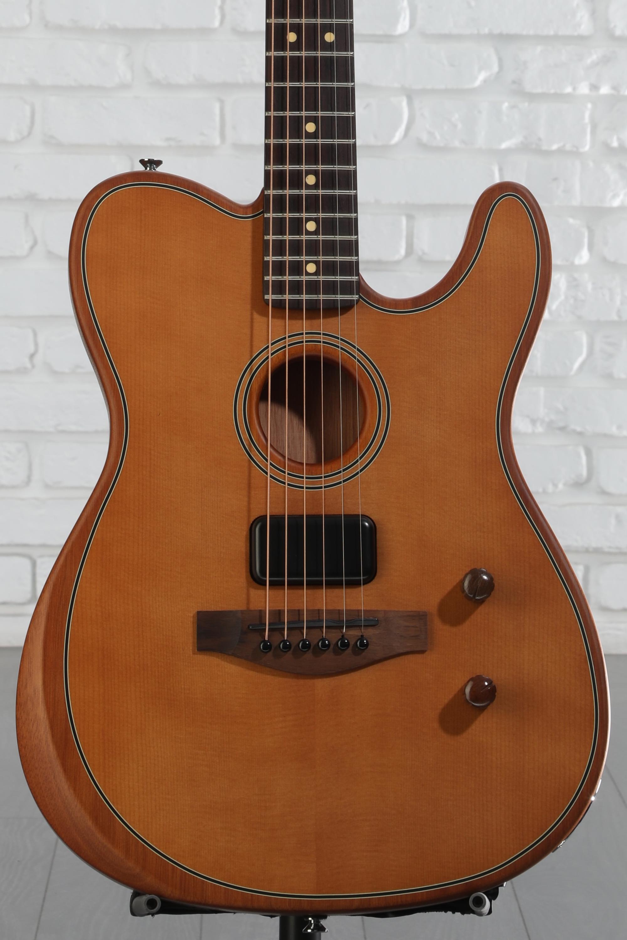 ギター FENDER Acoustasonic Std Tele, Aged Nat Fender American Acoustasonic Telecaster - Natural | Sweetwater