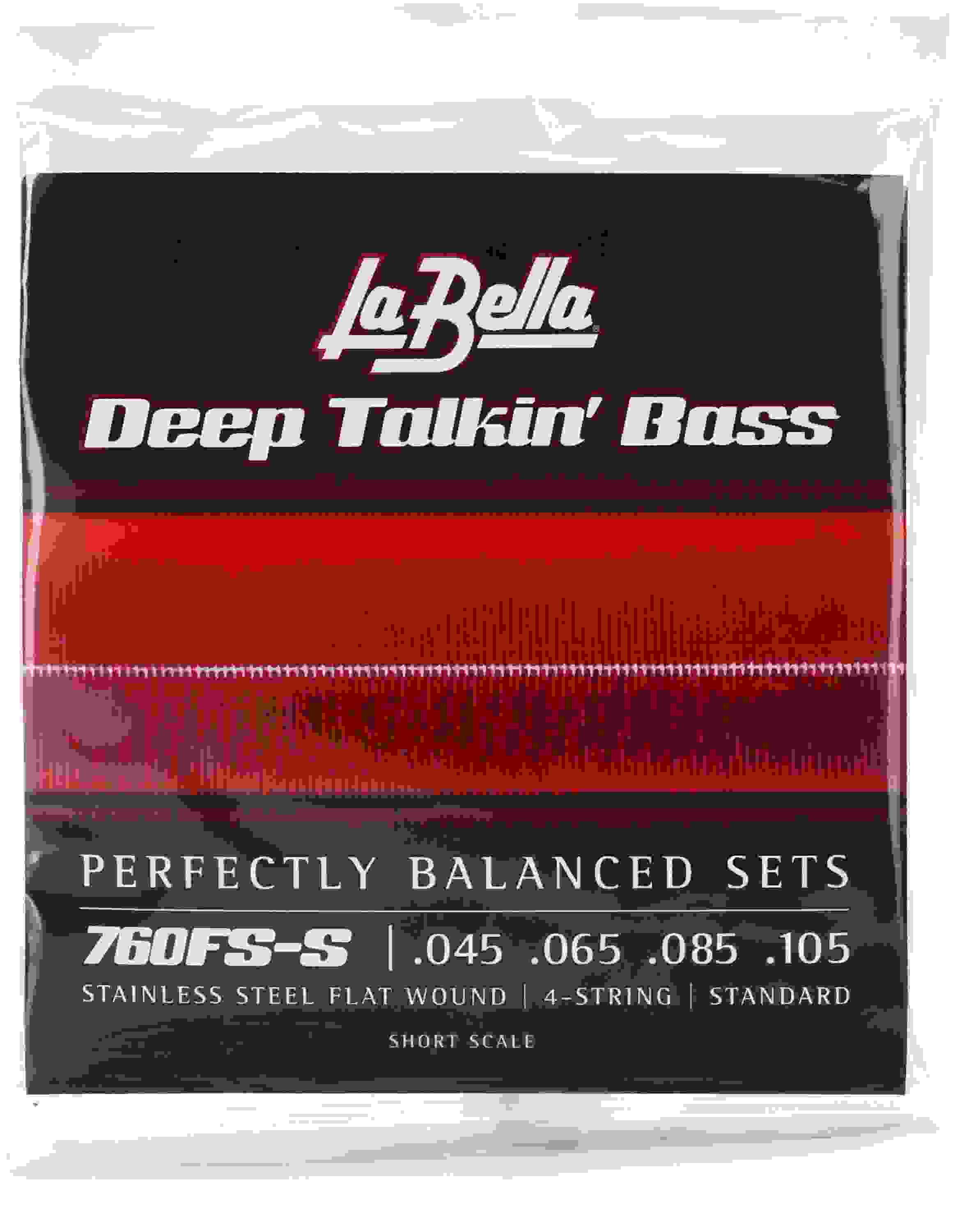La Bella 760FS-S Deep Talkin' Bass Flatwound Bass Guitar Strings - .045-.105 Standard Short Scale