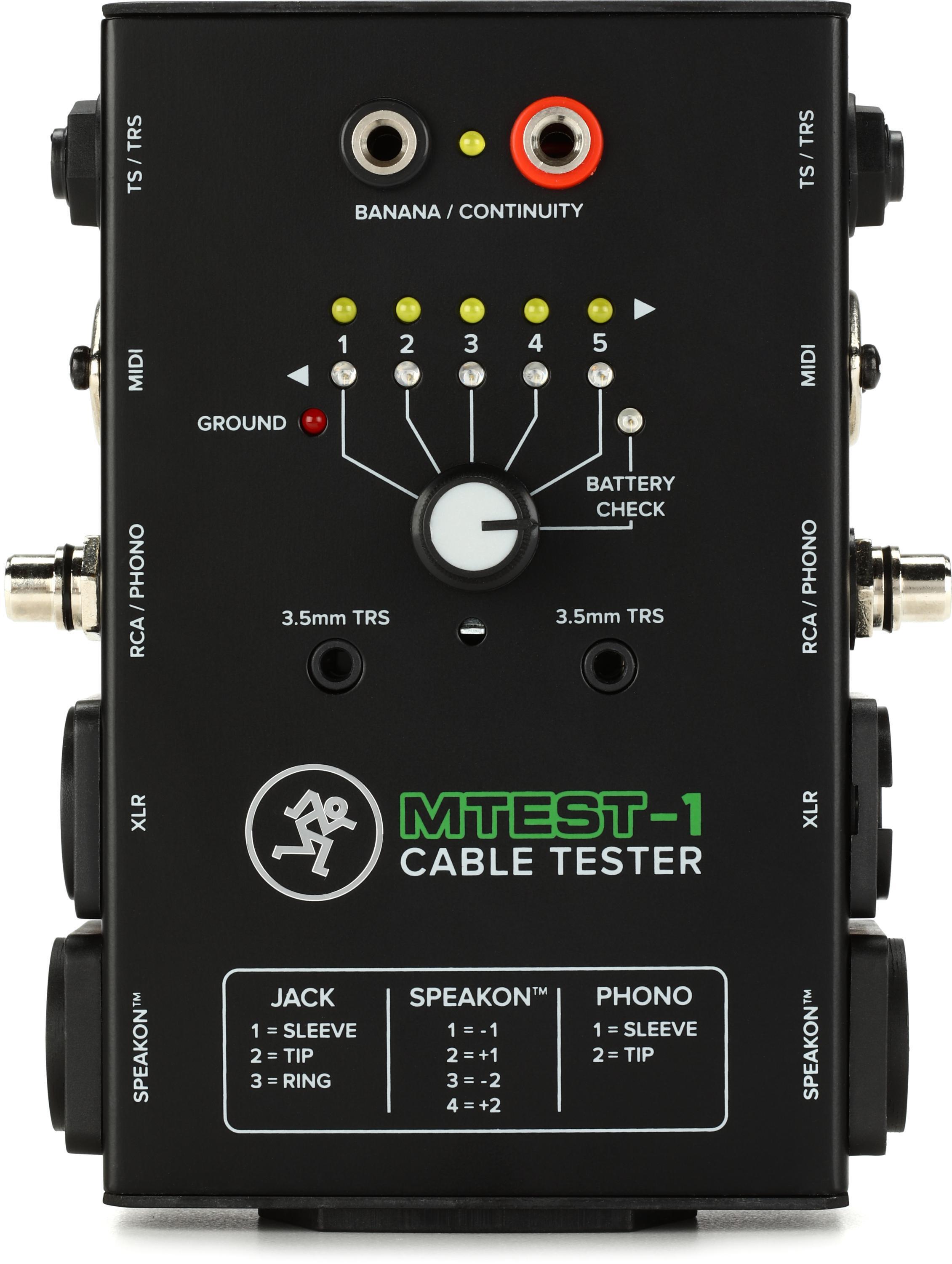 Mackie MTest-1 in Cable Tester Reviews Sweetwater
