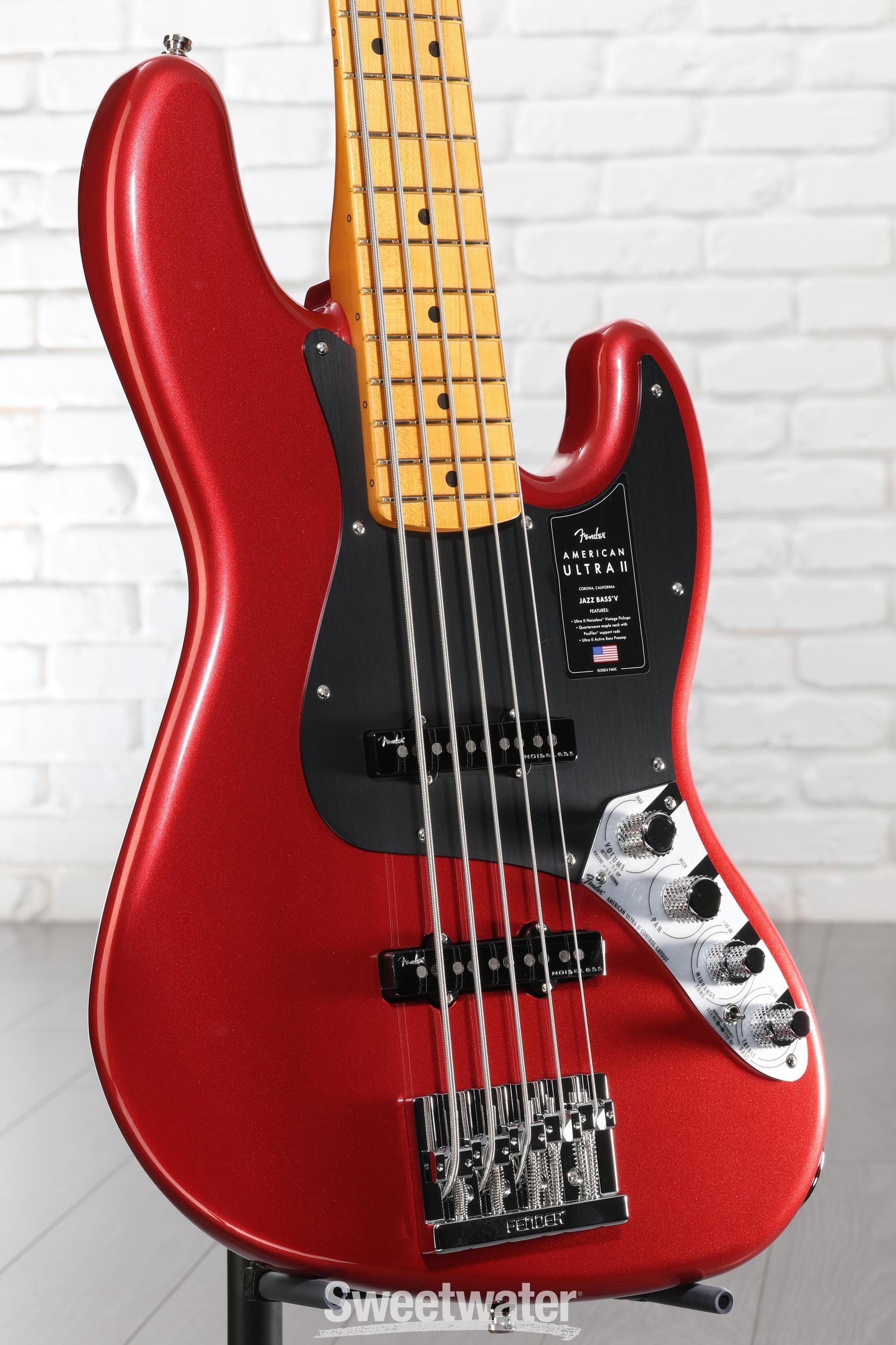 Fender American Ultra II Jazz Bass V - Sinister Red, Maple