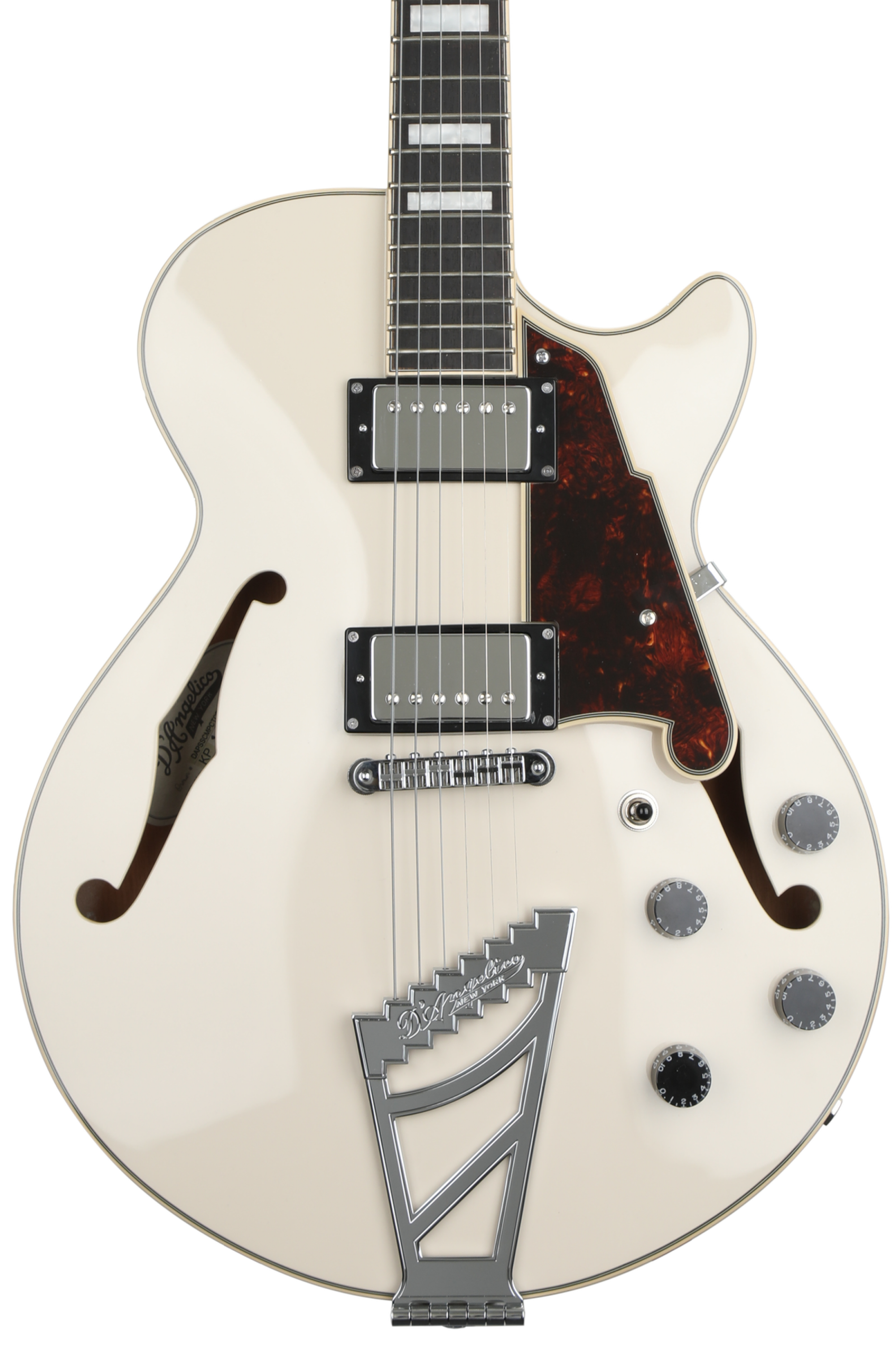 D'Angelico Premier SS - Champagne with Stairstep Trapeze Tailpiece