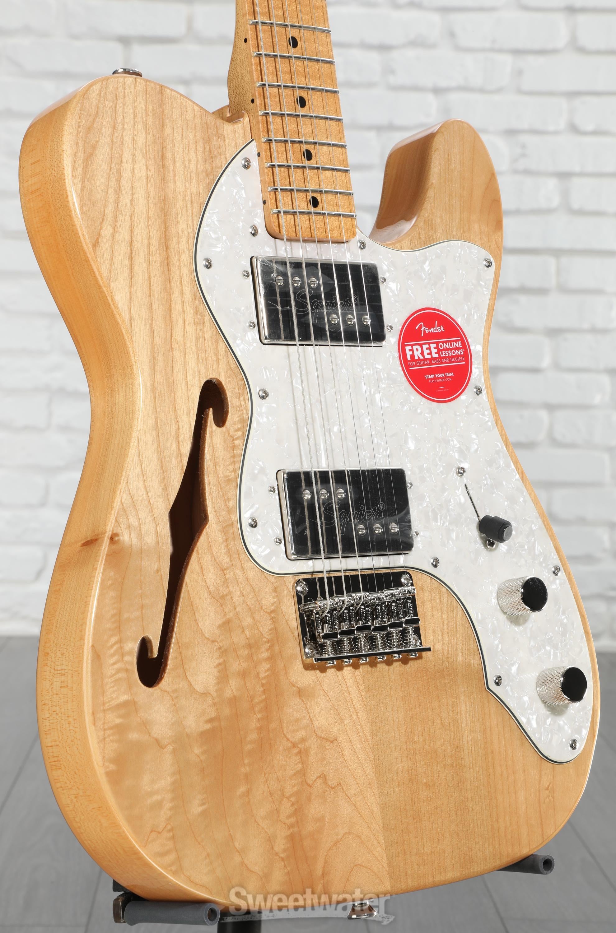 ギター Squier by Fender Telecaster Thinline Amazon.com: Affinity Series Telecaster Thinline, Maple