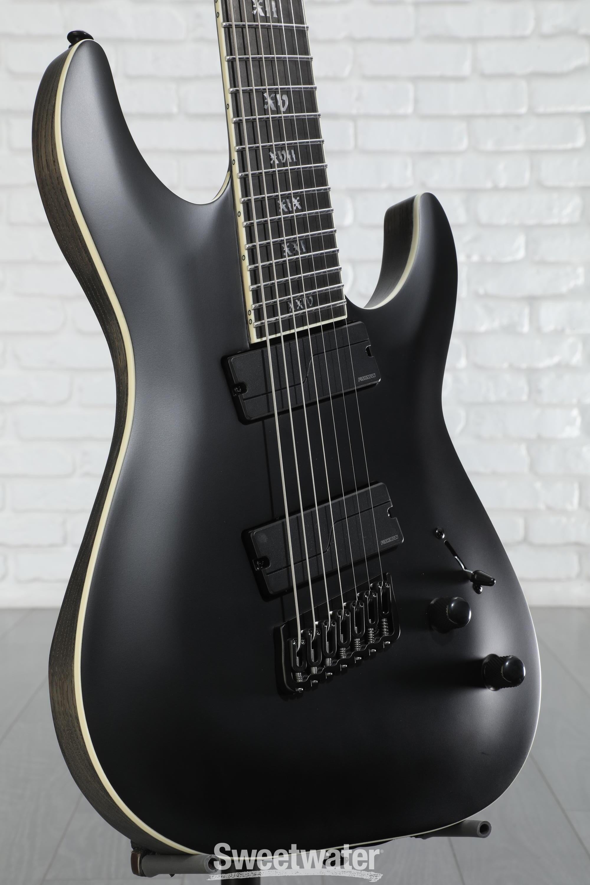 Schecter C-7 Multi-scale SLS Elite Evil Twin 7-string Electric Guitar - Satin Black
