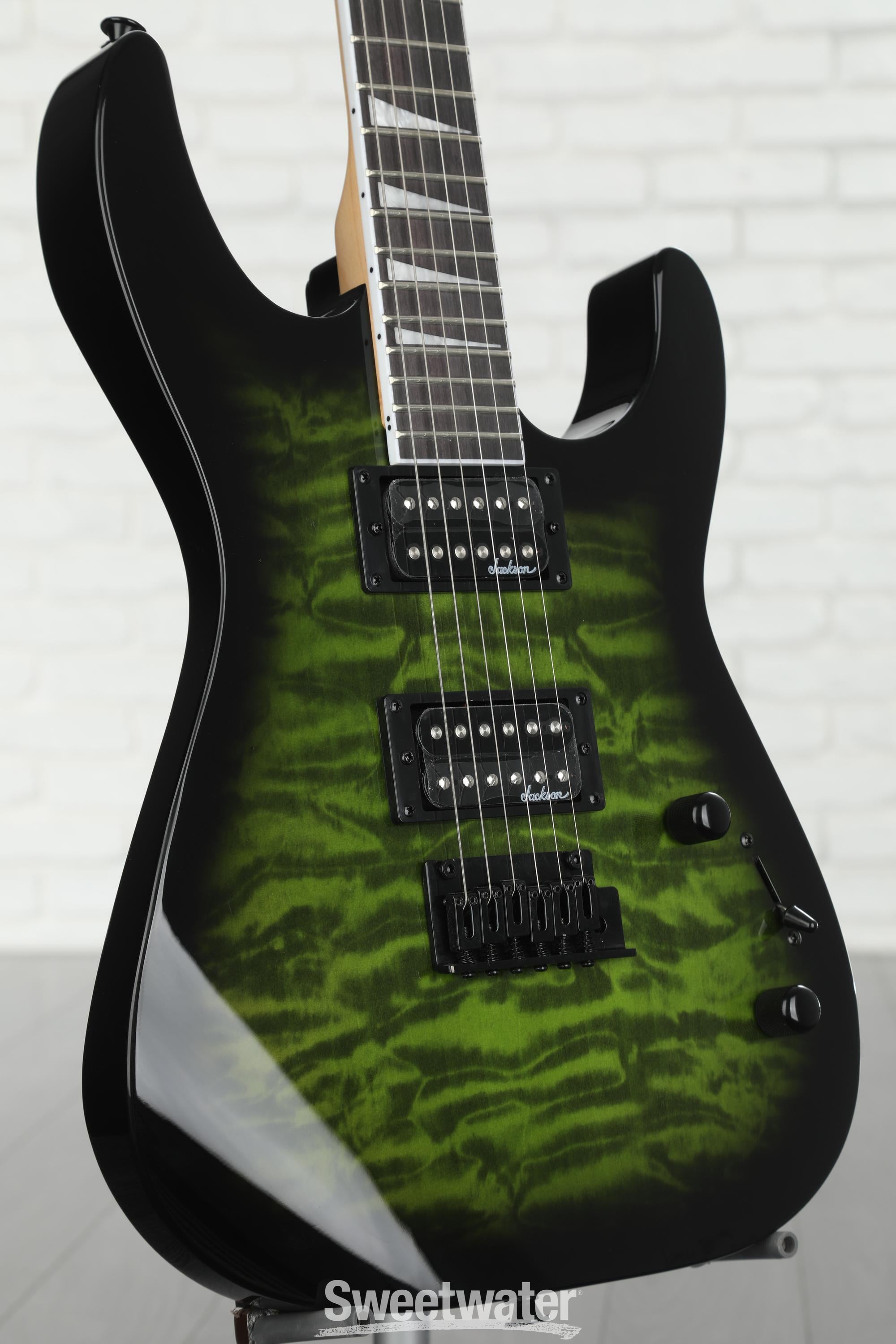 Photo of Jackson Dinky JS20 DKQ Electric Guitar - Transparent Green
