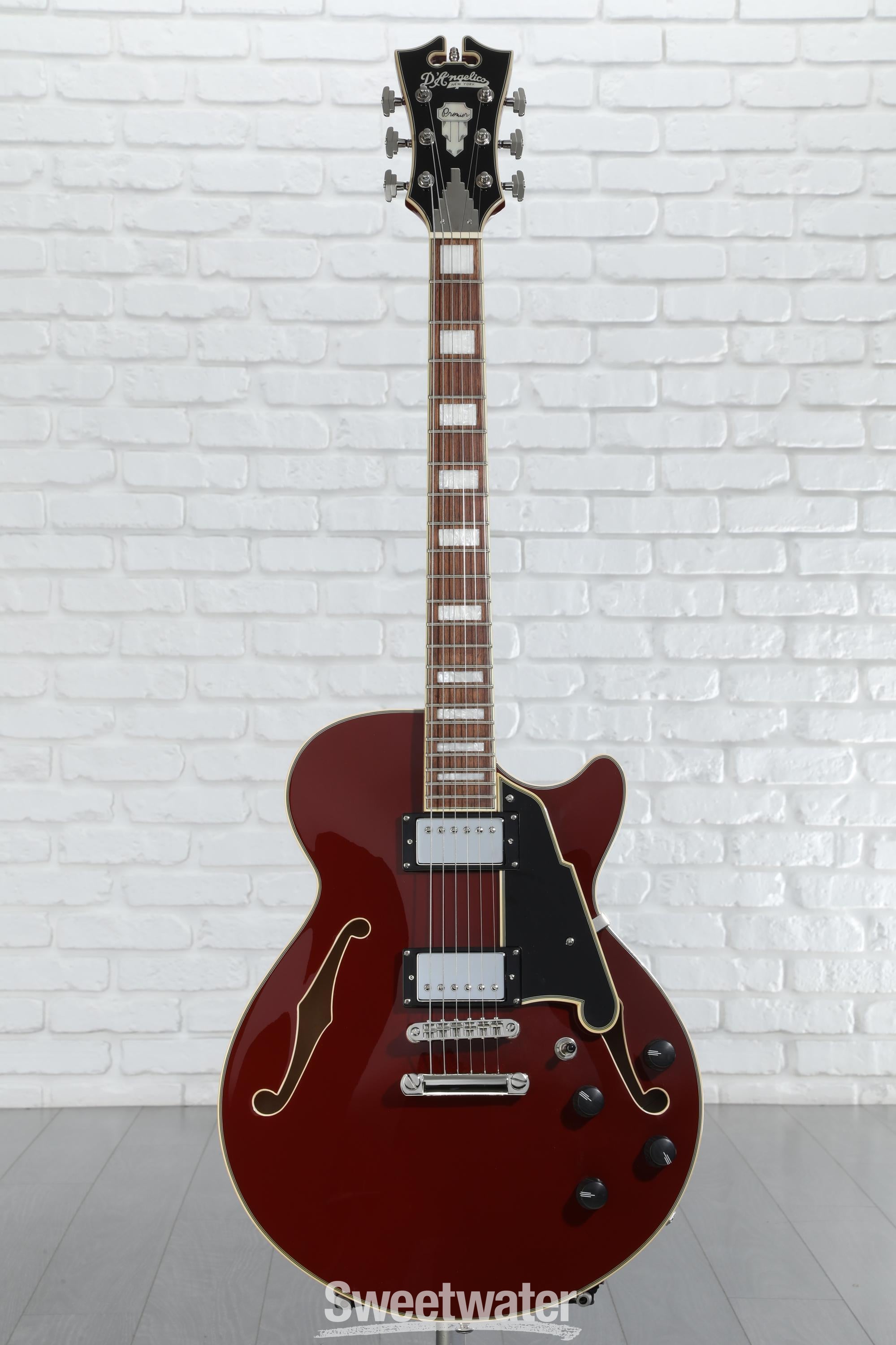 D'Angelico Premier SS Semi-hollow Electric Guitar - Burnt