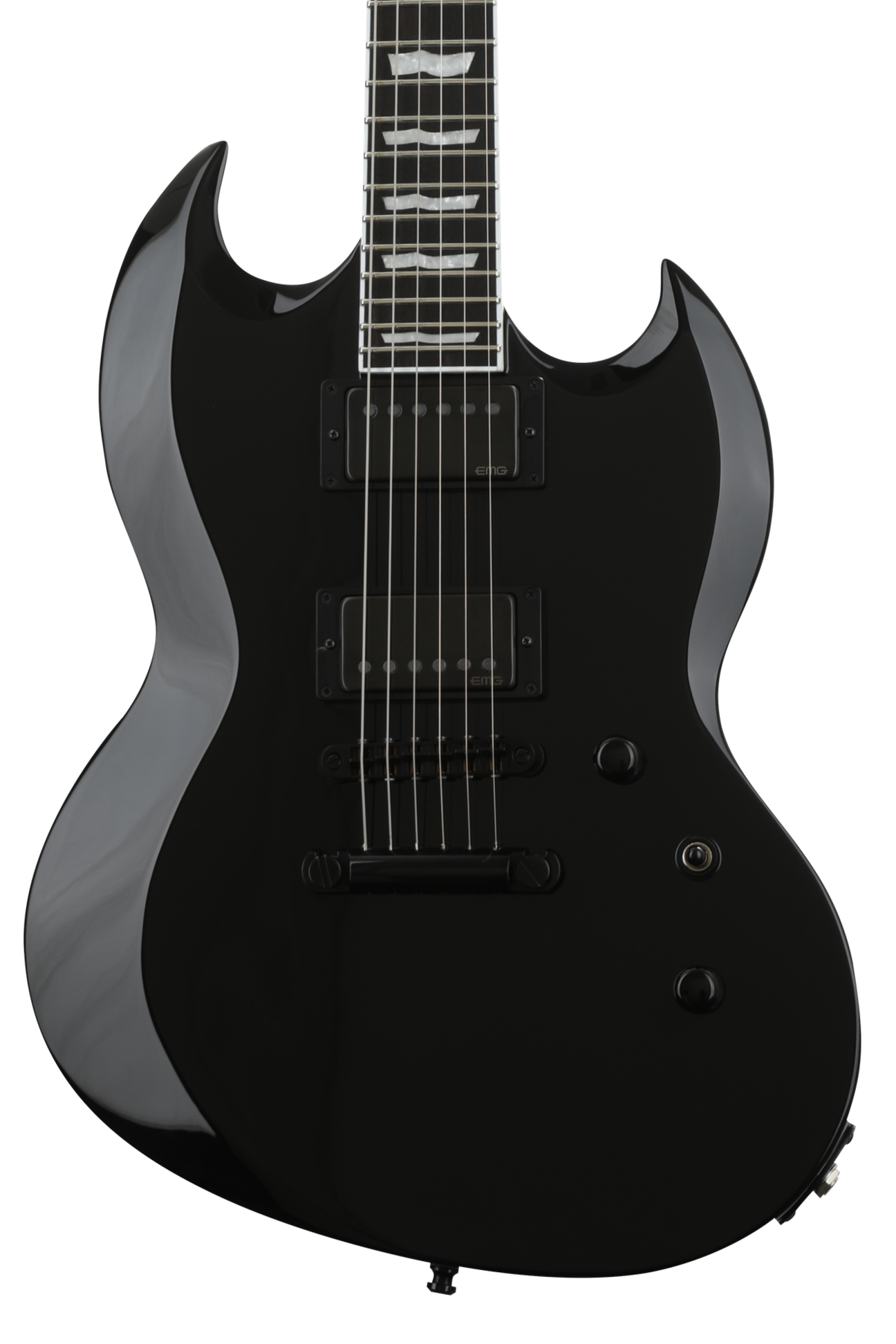 ギター ESP EII VIPER BLACK E-II VIPER - The ESP Guitar Company