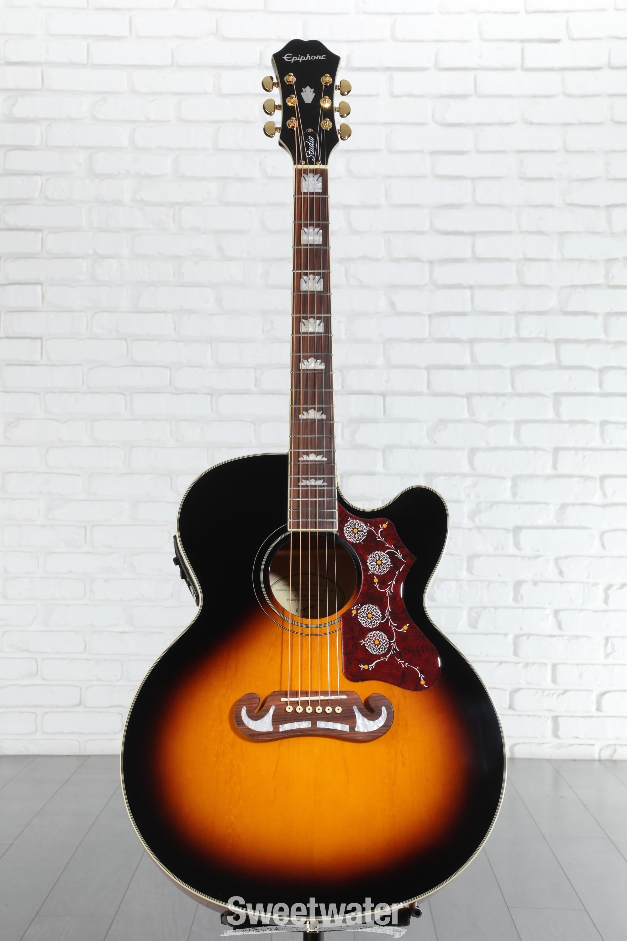 Epiphone J-200EC Studio Acoustic-Electric Guitar - Vintage
