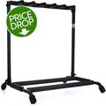 Photo of Rok-It RI-GTR-RACK5 Collapsible Folding Guitar Rack for 5 Acoustic or Electric Guitars