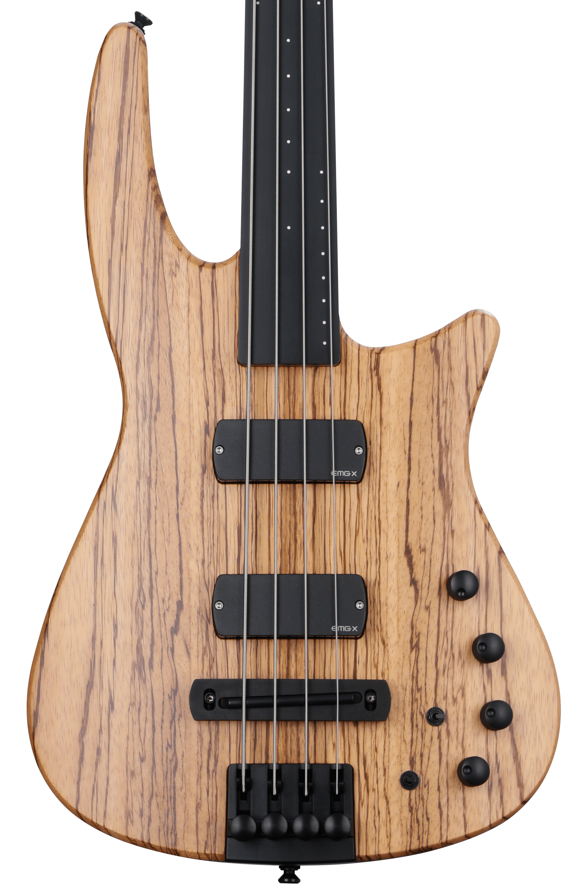 NS Design CR4 Radius Fretless Bass Guitar - Zebrawood - Sweetwater