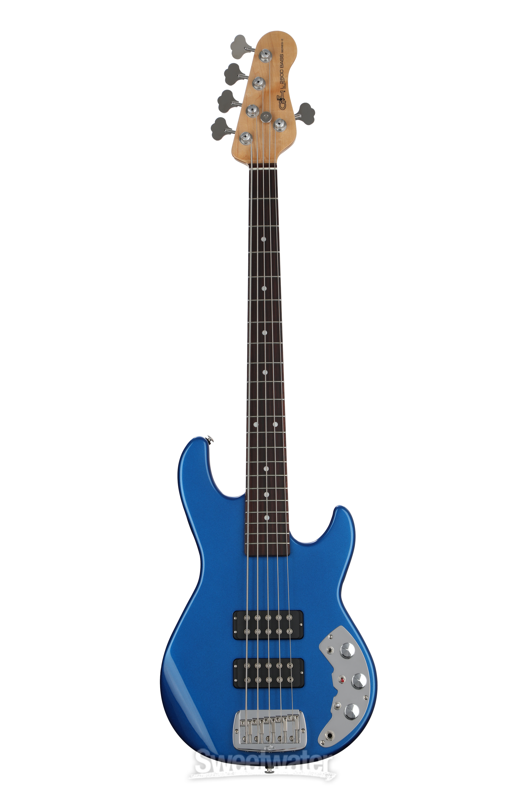 G&L CLF Research L-2500 Bass Guitar - Midnight Blue Metallic | Sweetwater