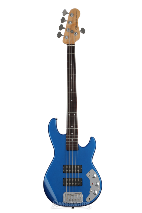 ベース G&L USA CLF Research L-2500 G&L CLF Research L-2500 Bass Guitar - Midnight Blue Metallic