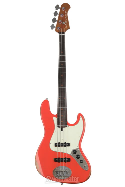 Lakland USA Classic 44-60 Electric Bass Guitar - Fiesta Red