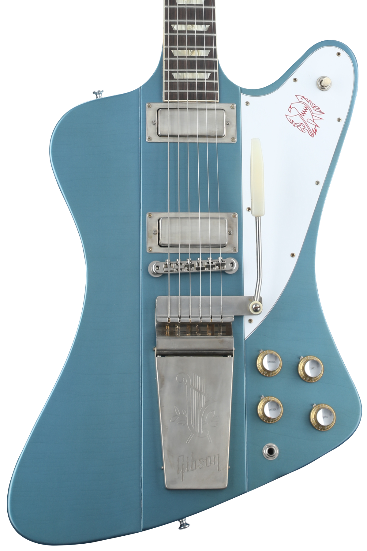 ギター Gibson Murphy Lab Firebird Pelham Blue Gibson Custom 1963 Firebird V Electric Guitar - Pelham Blue