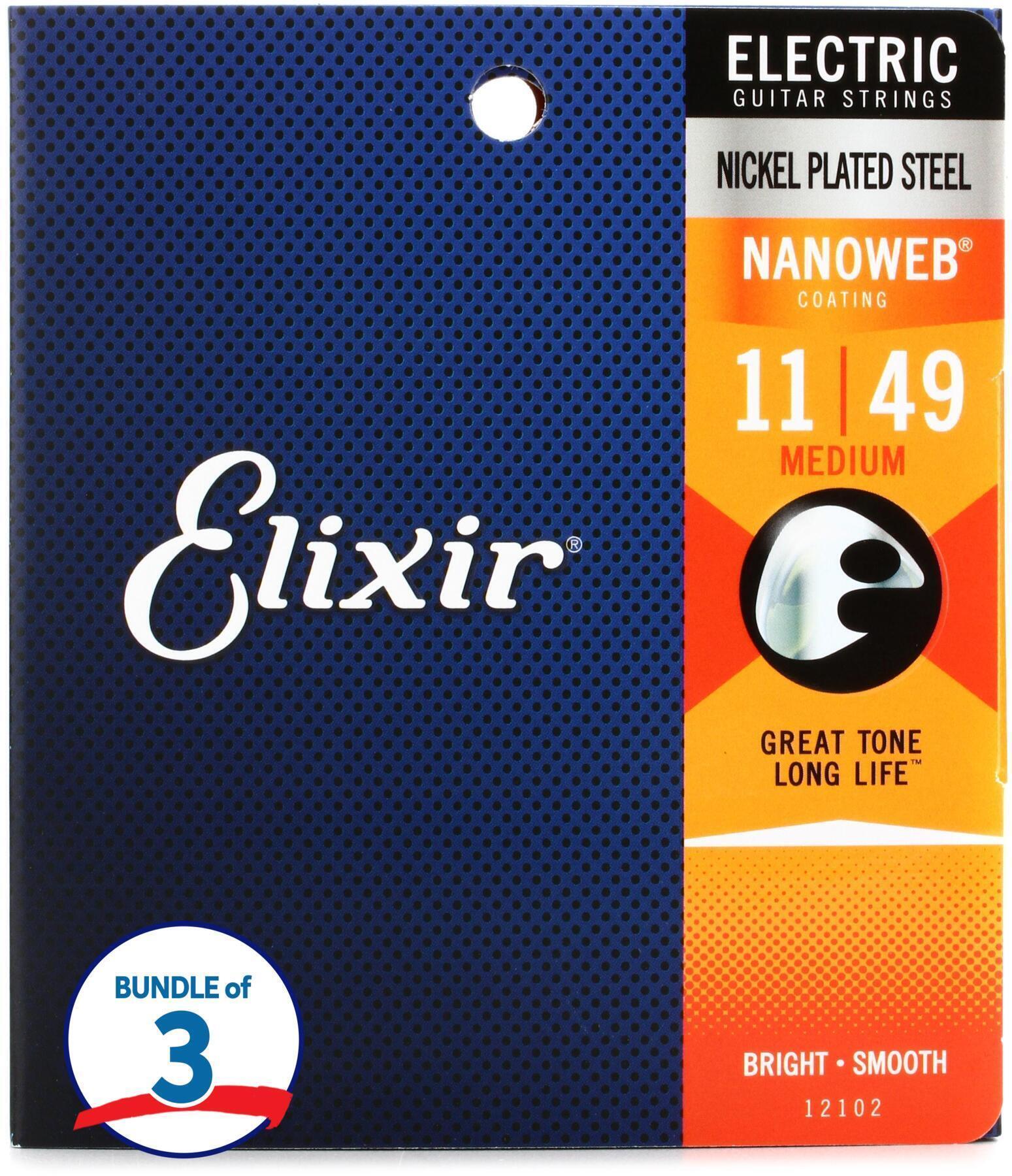 Elixir Strings 12102 Nanoweb Electric Guitar Strings - .011