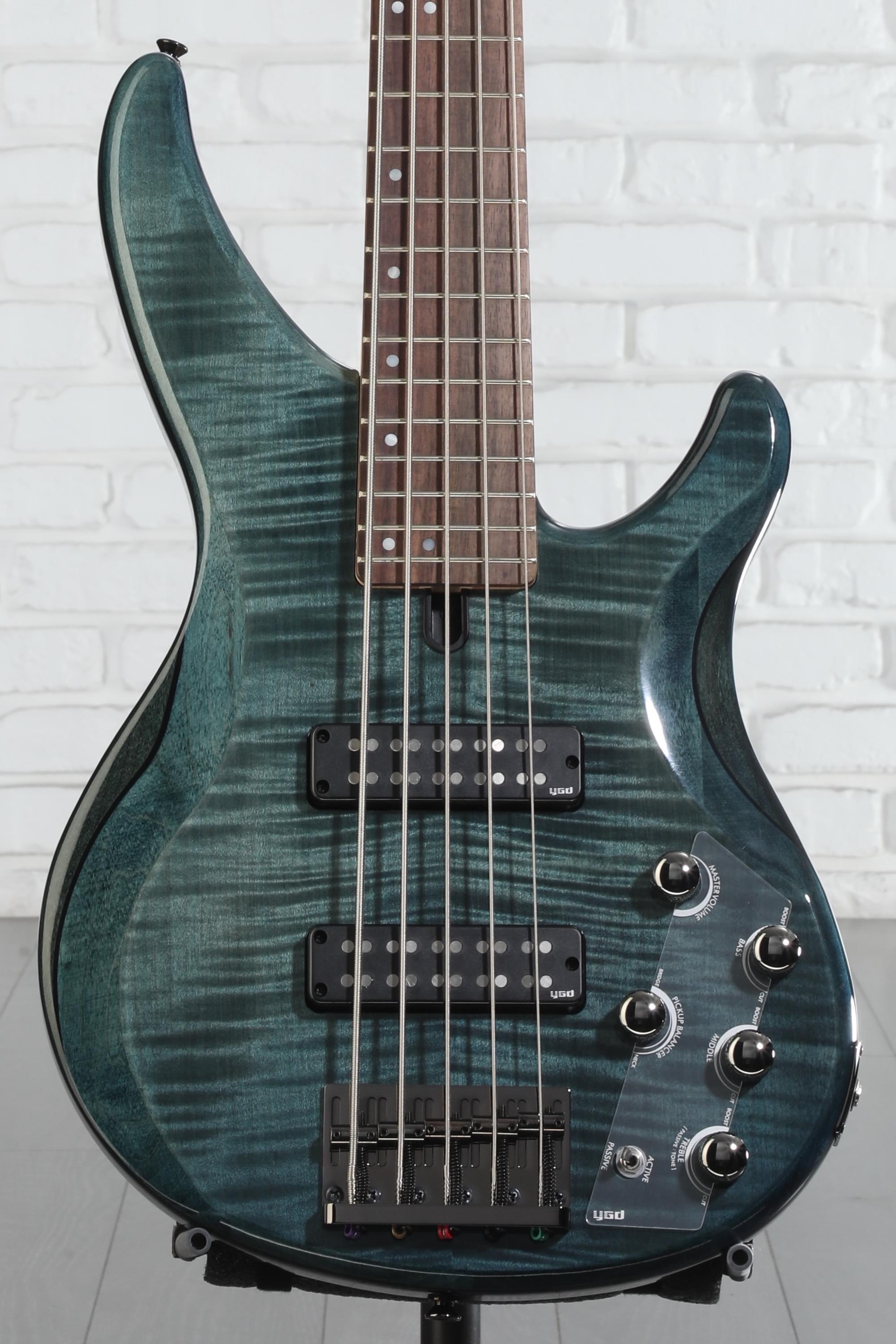 Yamaha TRBX605FM 5-string Bass Guitar - Indigo Blue | Sweetwater
