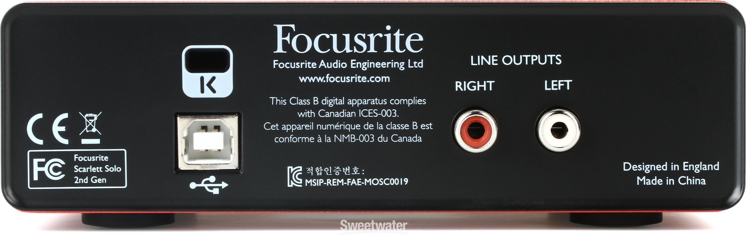 Focusrite Scarlett Solo USB Audio Interface | Sweetwater