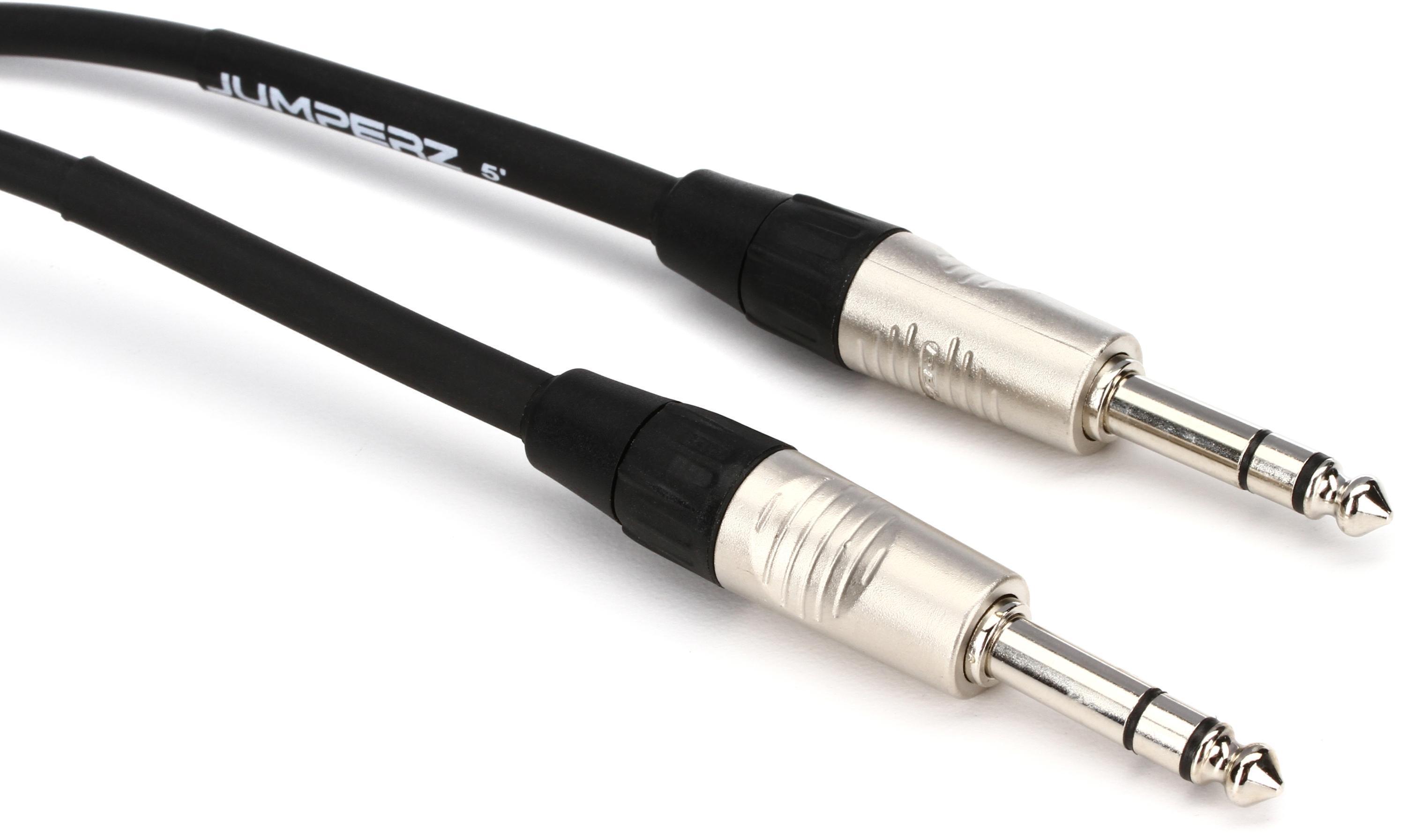 Bundled Item: JUMPERZ JB2TRS-5 Blue Line 1/4-inch TRS Male to 1/4-inch TRS Male Patch Cable - 5 foot