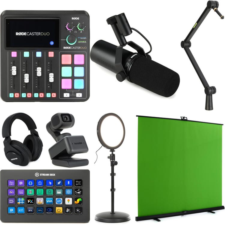 Rode RodeCaster Duo Streaming Mixer and SM7dB Streaming Bundle