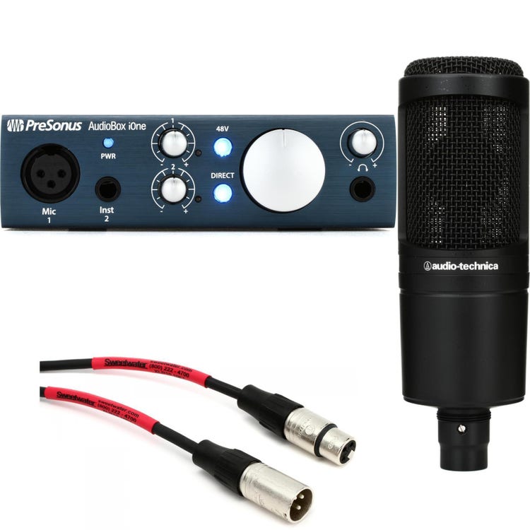 Audio-Technica AT2020 Recording Bundle and PreSonus AudioBox iOne