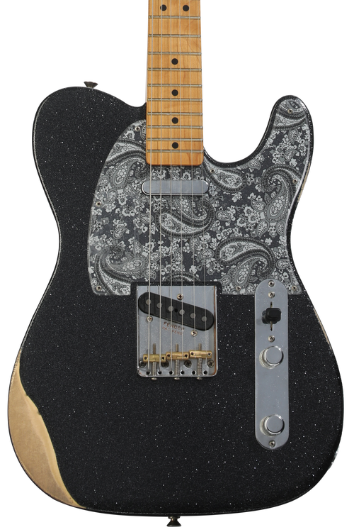 Fender Brad Paisley Road Worn Telecaster - Black Sparkle | Sweetwater