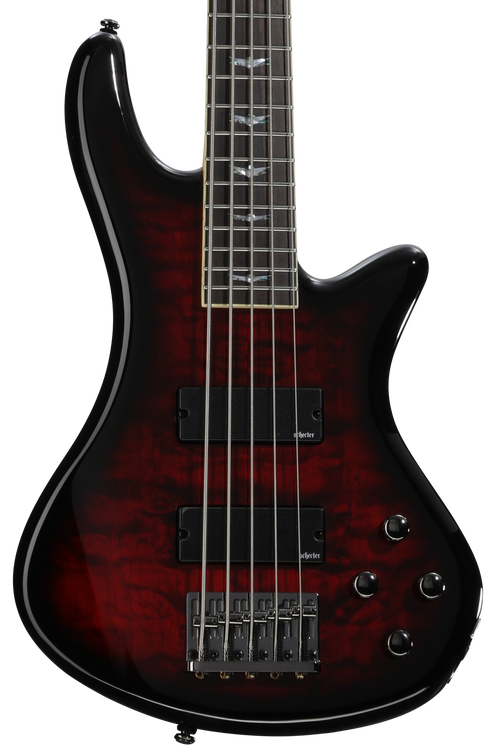 ベース SCHECTER Stiletto Extreme-5 Schecter Stiletto Extreme 5 Bass Guitar - Black Cherry