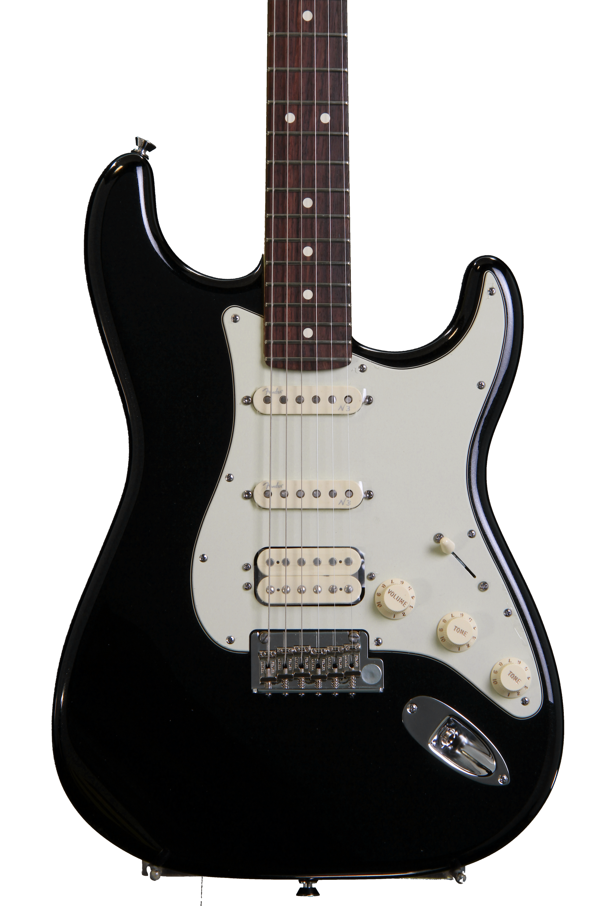Fender American Deluxe Strat Plus HSS with Personality Cards - Mystic Black