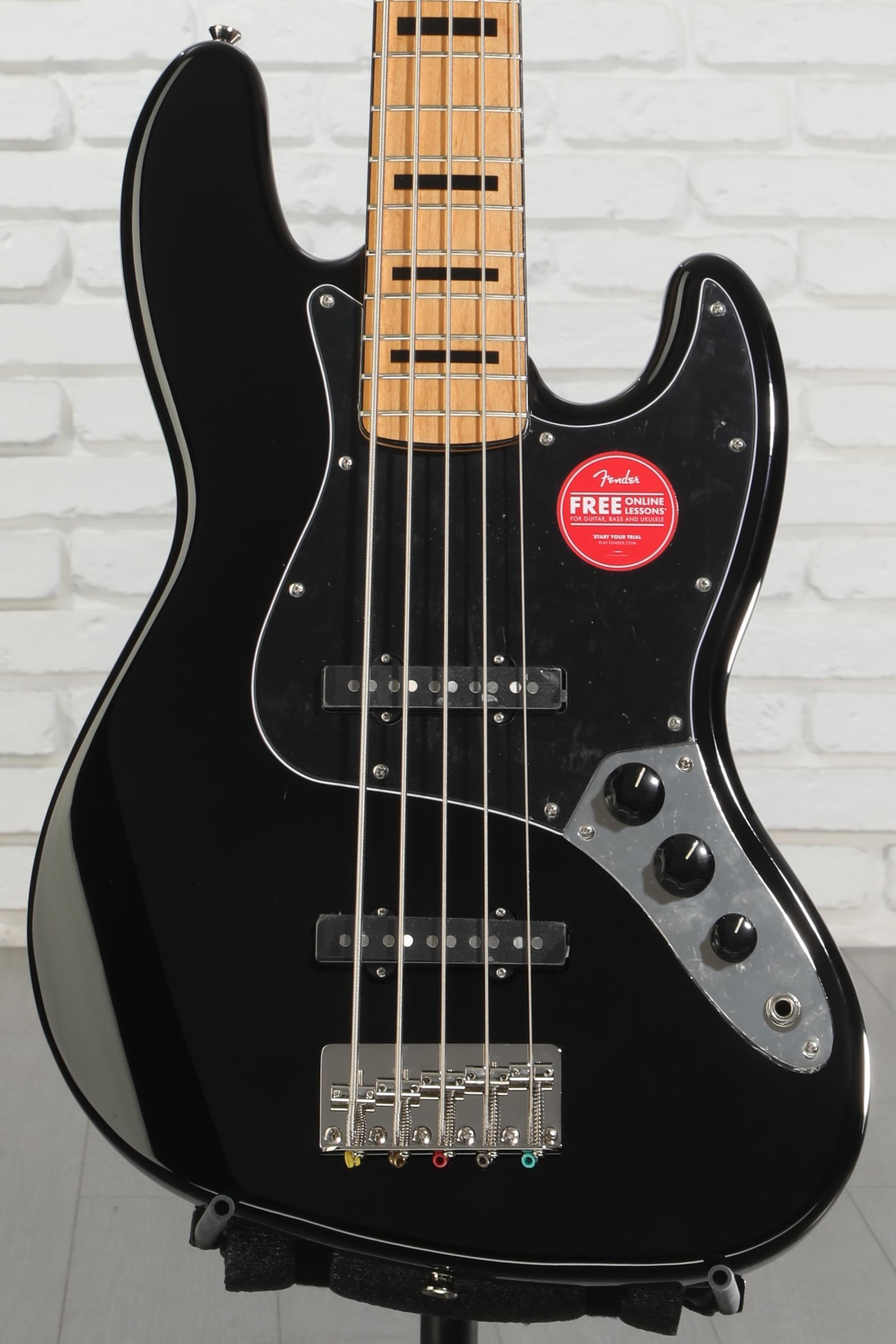 Squier Classic Vibe '70s Jazz Bass V - Black with Maple