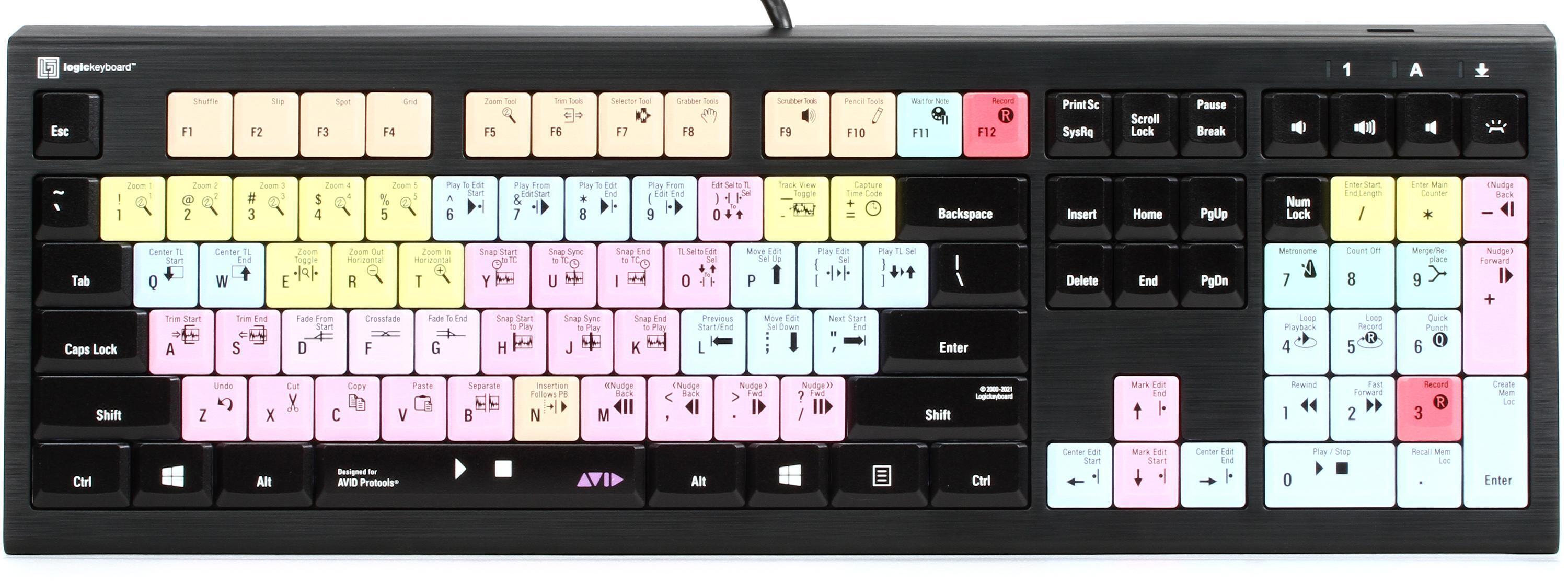 LogicKeyboard Astra PC Backlit Keyboard - Avid Pro Tools