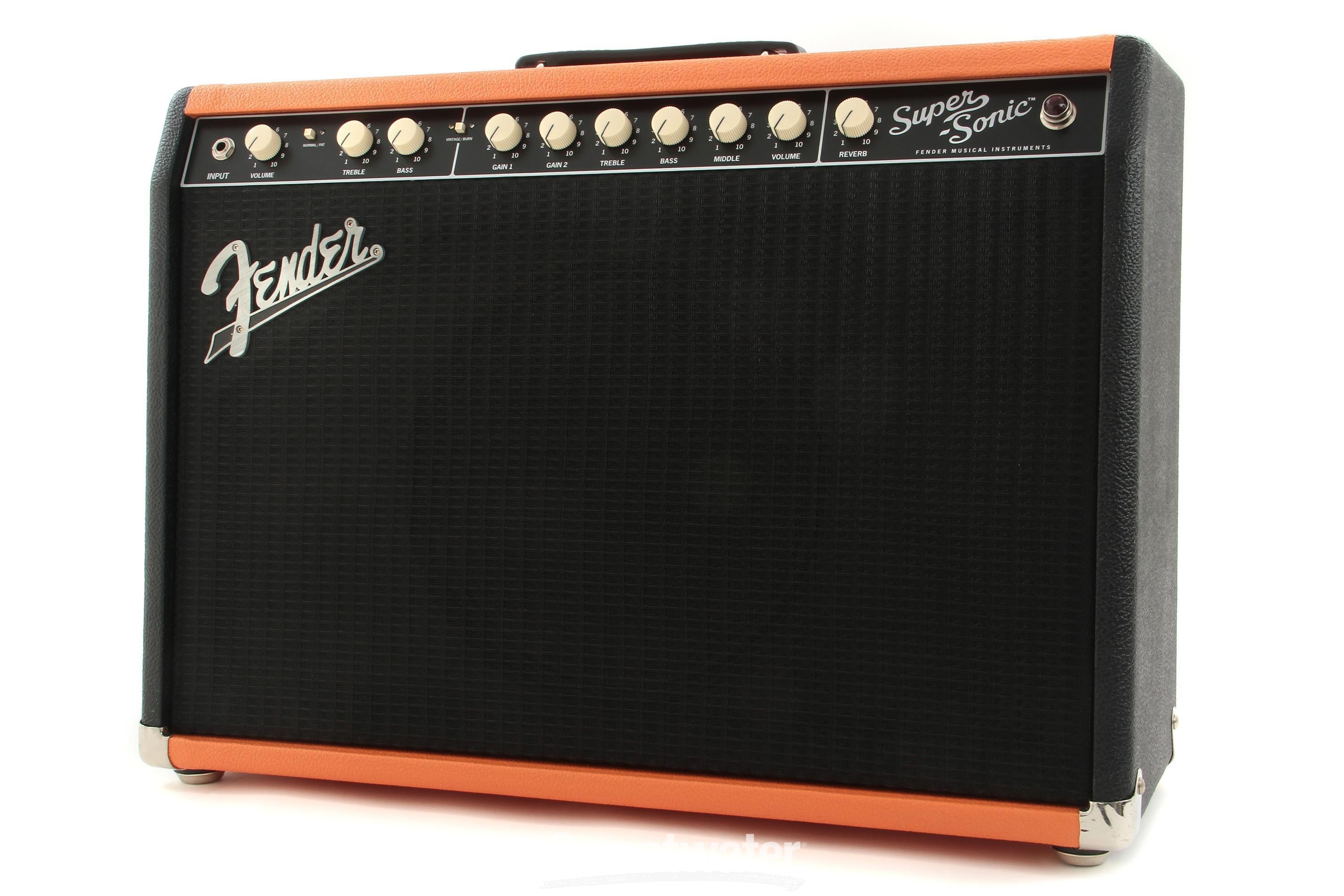 Fender Super-Sonic 22 FSR - FSR - Black and Orange | Sweetwater