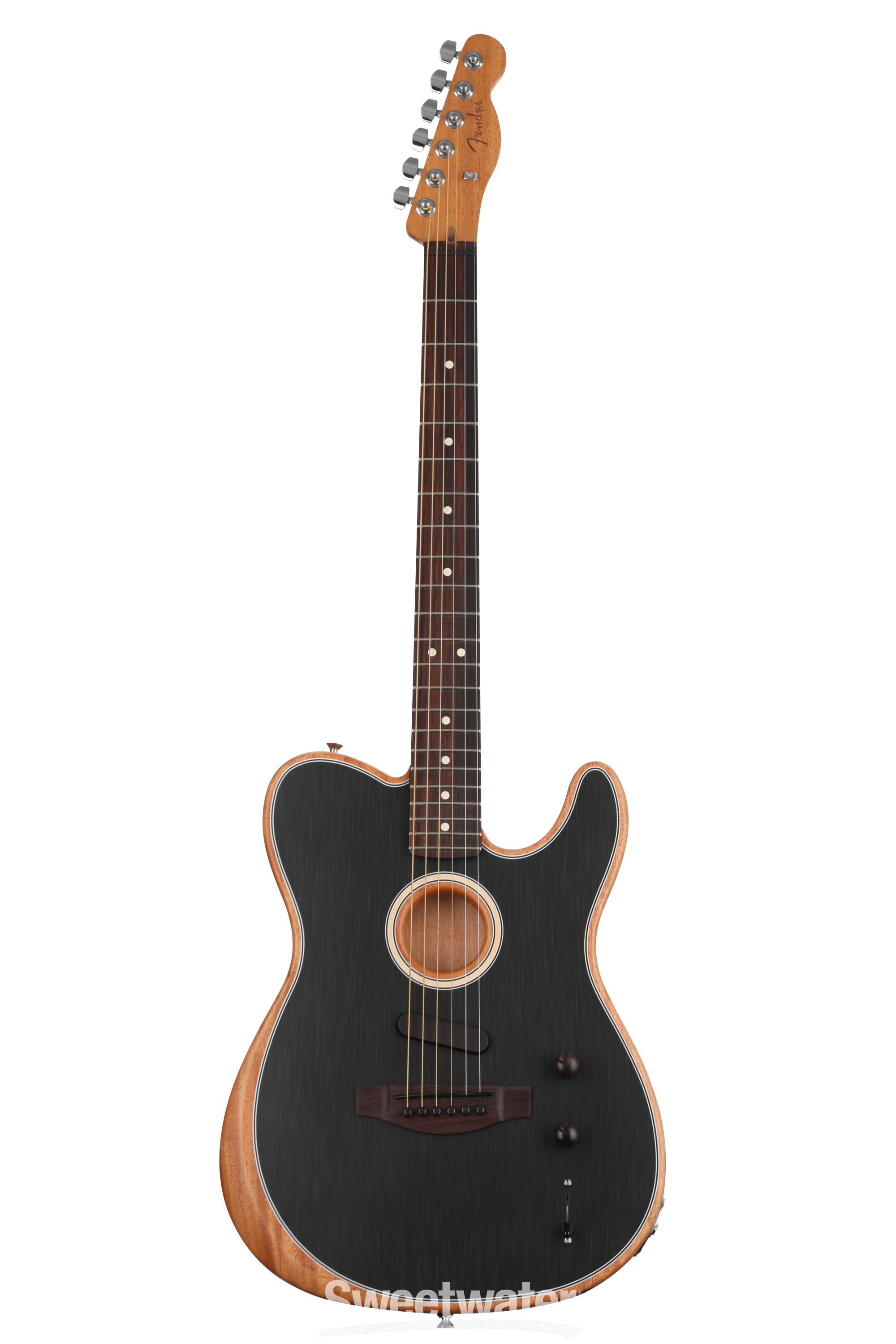 Fender Acoustasonic Player Telecaster Acoustic-electric Guitar - Brushed  Black with Rosewood Fingerboard | Sweetwater