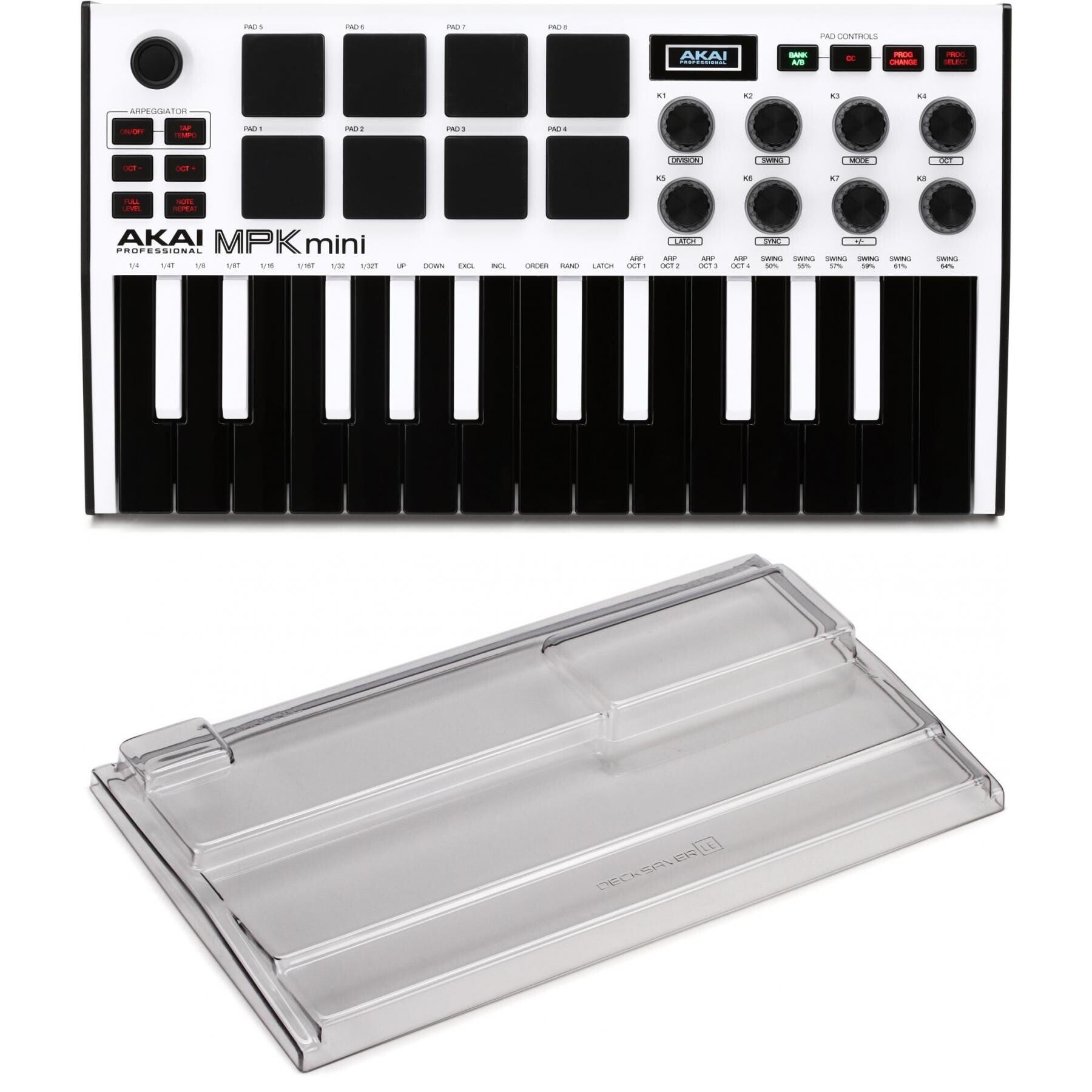 Akai Professional MPK Mini MK III Limited Edition White 25-key Keyboard  Controller with Decksaver Cover