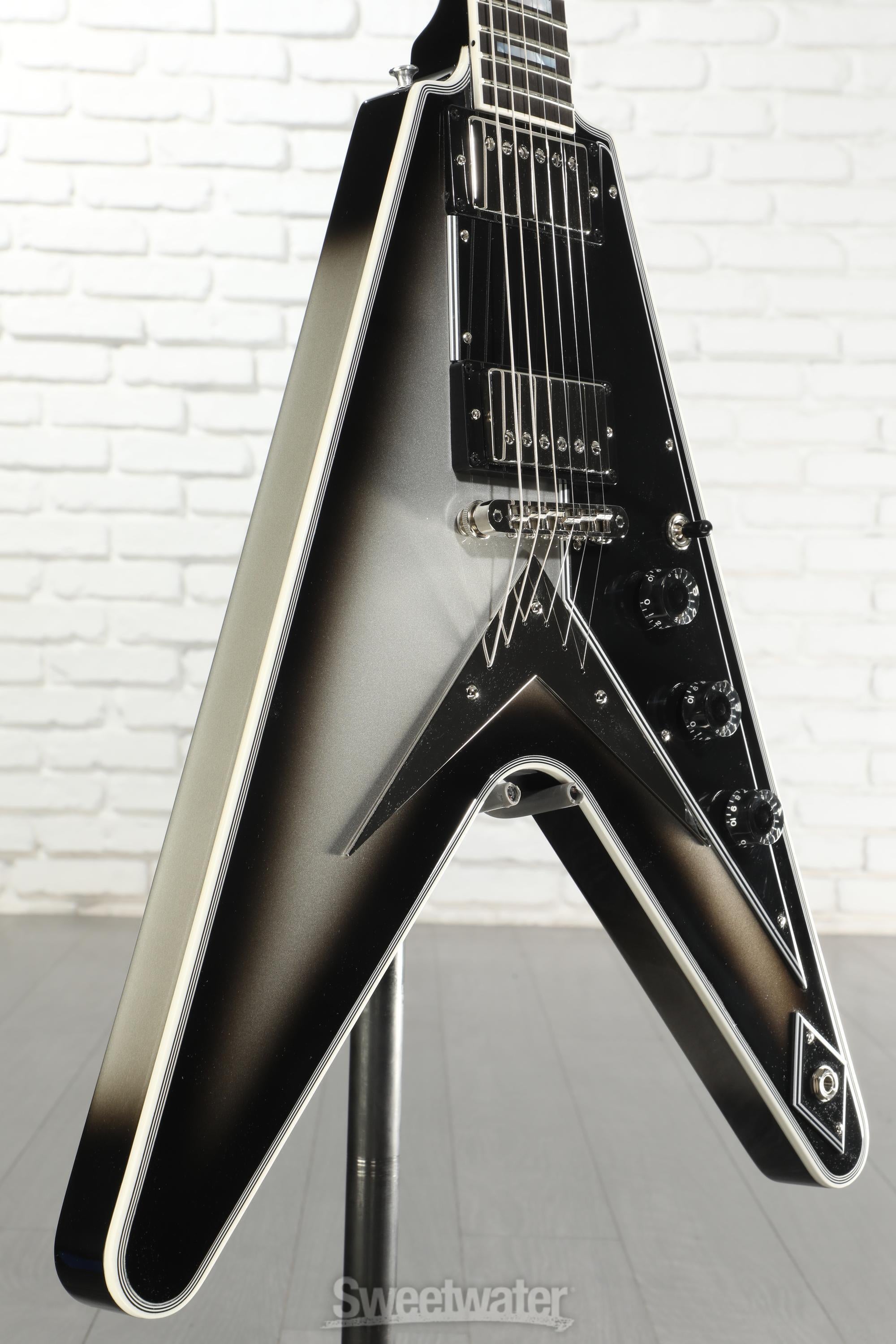 Photo of Gibson Custom Dealer Select Flying V Custom Electric Guitar - Silverburst