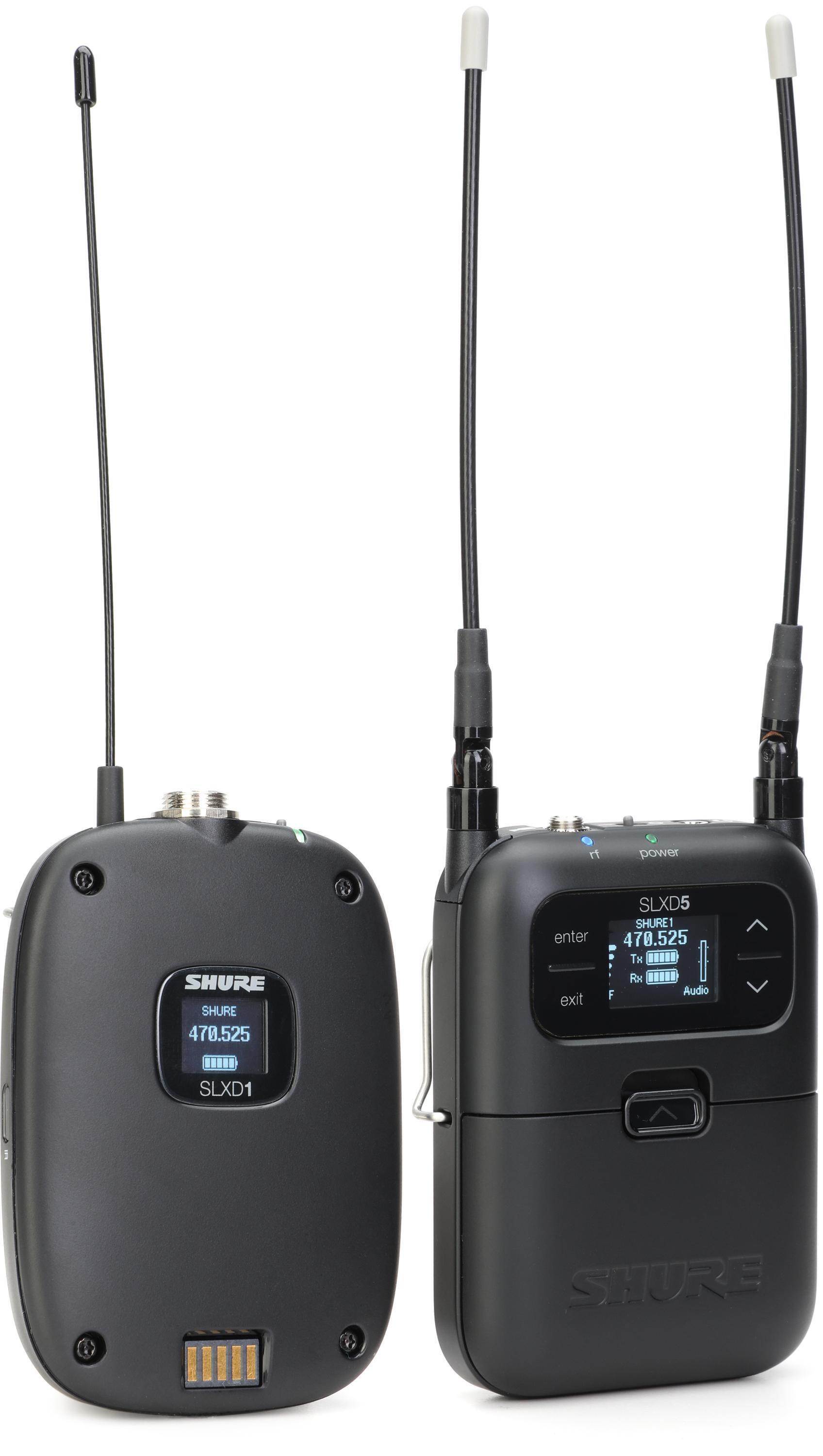 Shure Slxd15 Wireless Bodypack System With Uniplex Ul4 Lavalier Microphone G58 Band Sweetwater 0171