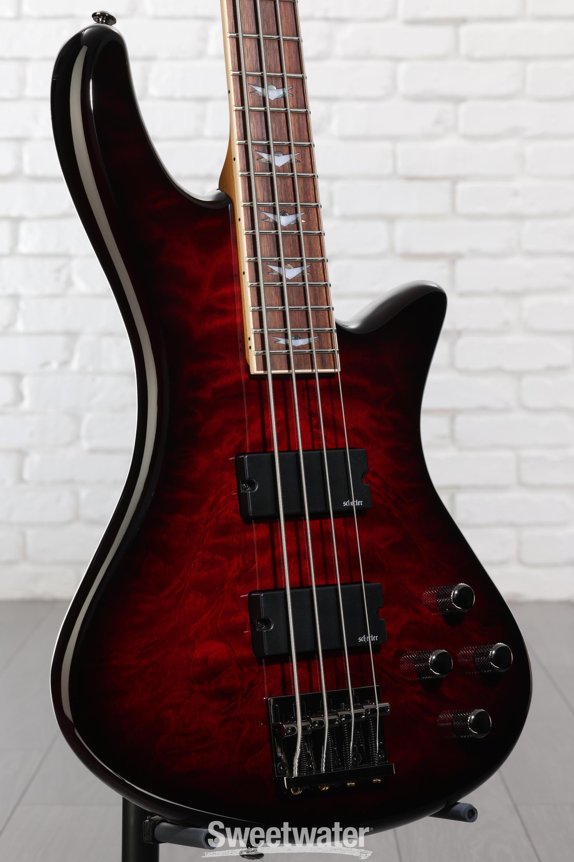 Schecter Stiletto Extreme 4 Bass Guitar - Black Cherry | Sweetwater