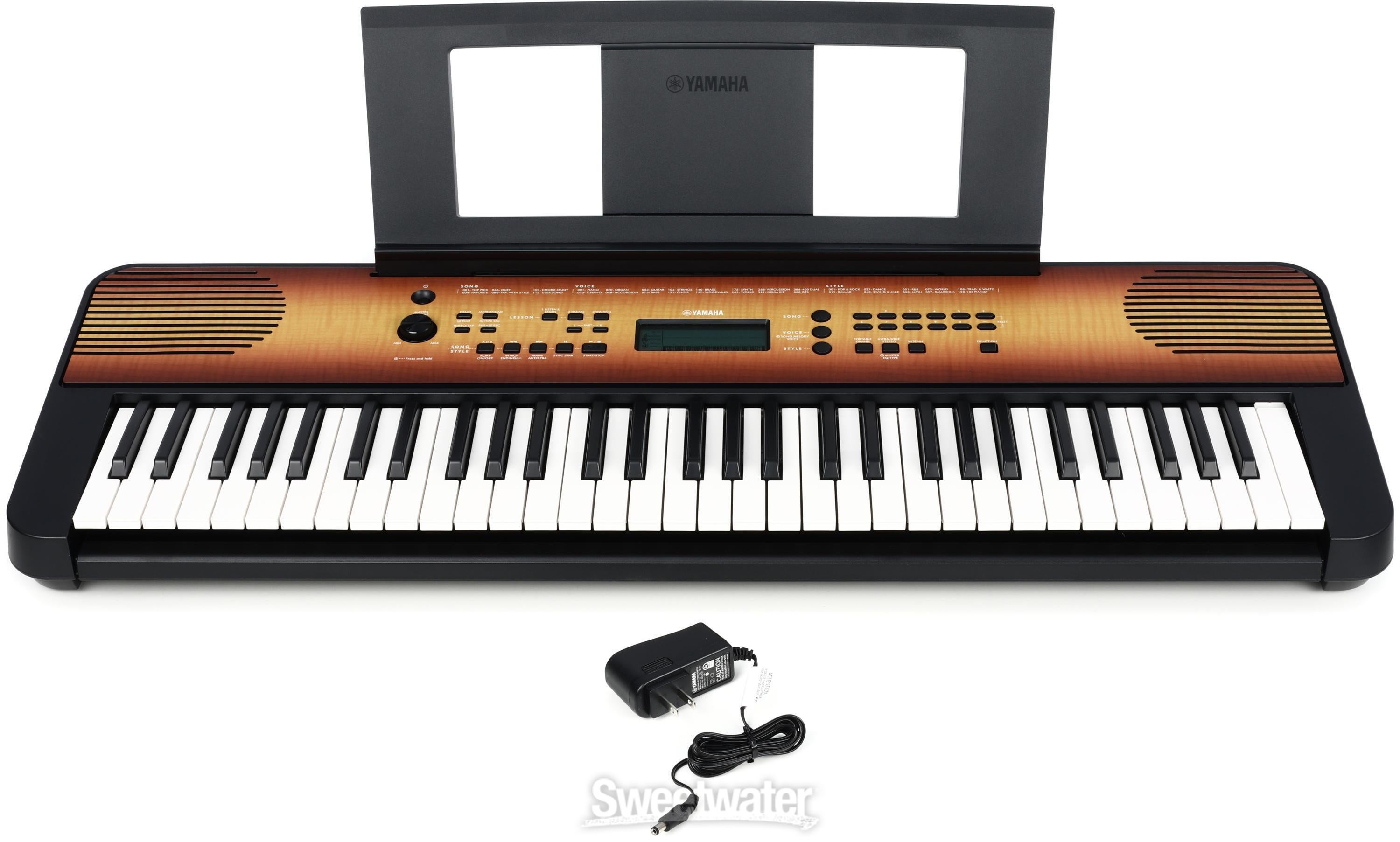 Yamaha PSR-E360 61-key Portable Arranger - Maple Wood Grain