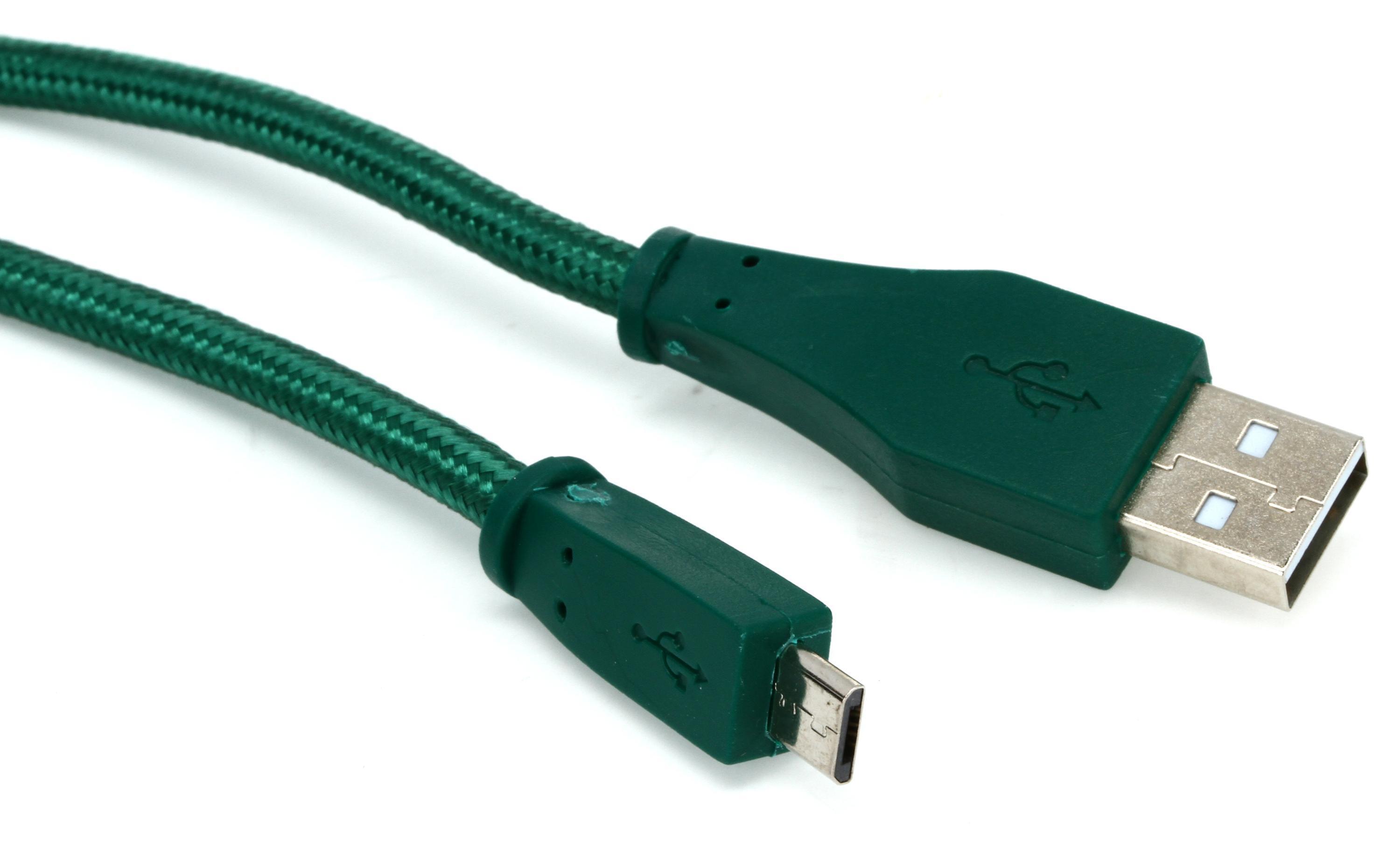 USBグリーン3 Roland RCC-3-UAUM Black Series USB Type A to Micro-USB Cable - 3