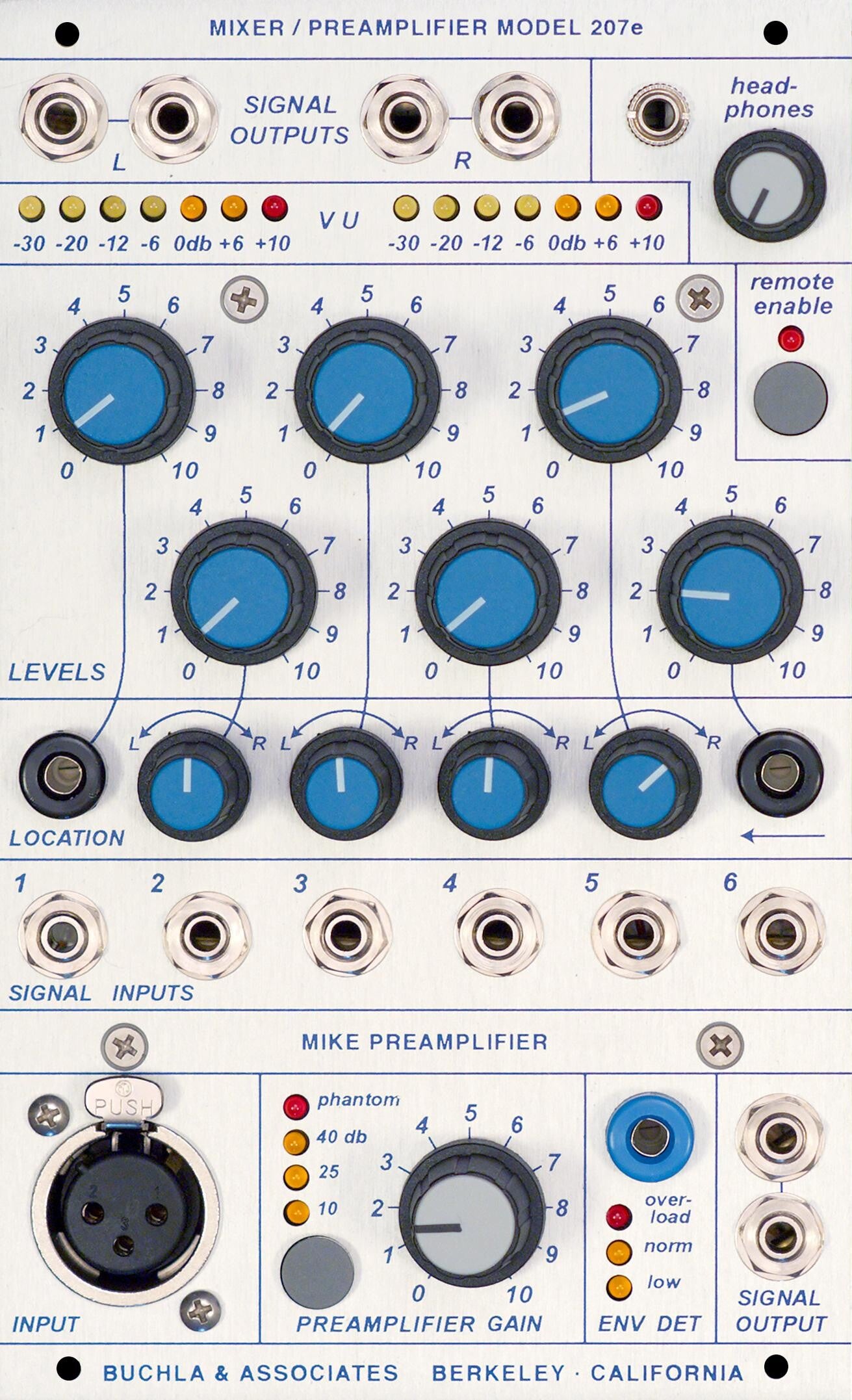 Buchla 207e Mixer/Microphone Preamplifier Module | Sweetwater