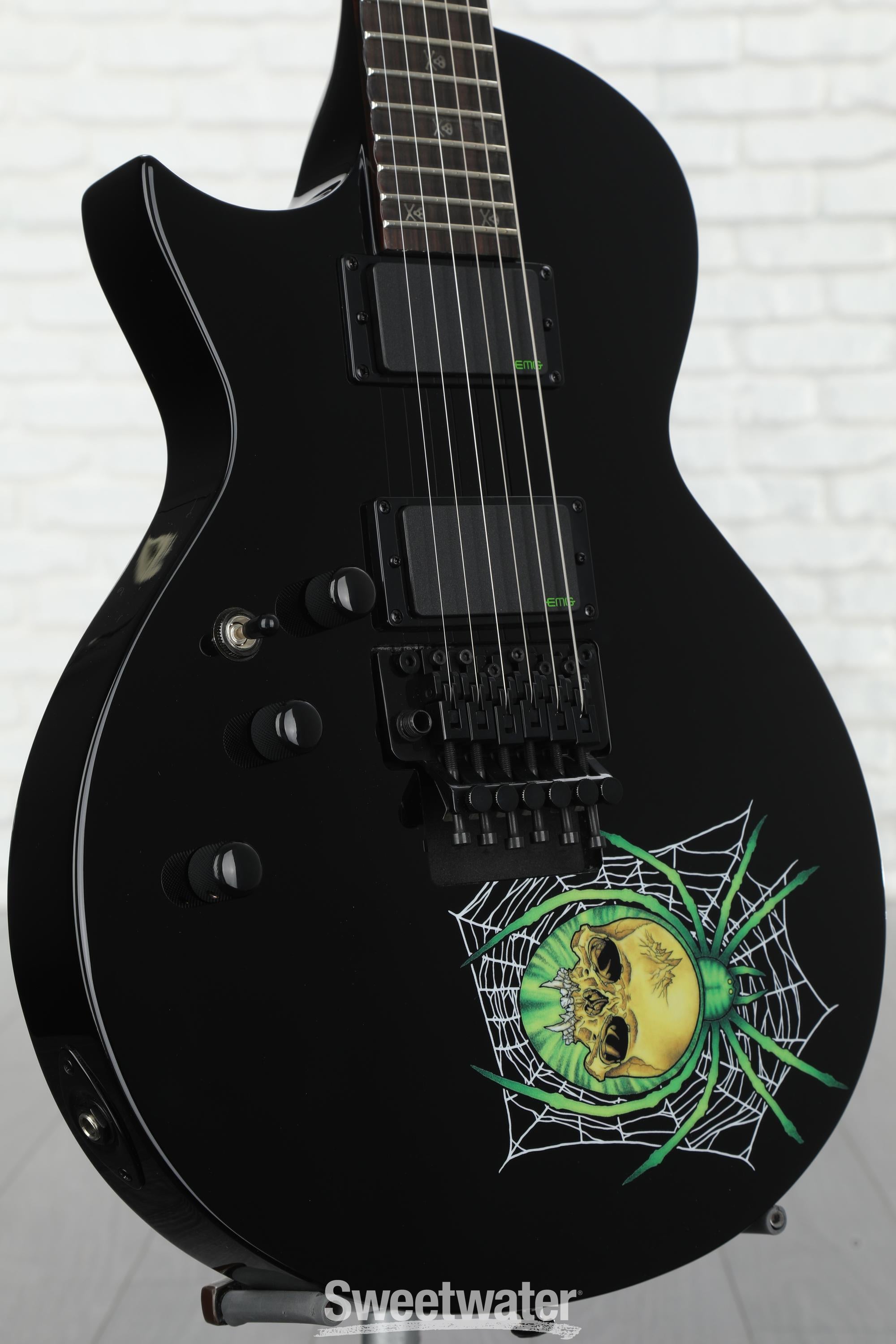 ESP LTD Kirk Hammett KH-3 Spider 30th Anniversary Edition Left-handed  Electric Guitar - Black | Sweetwater