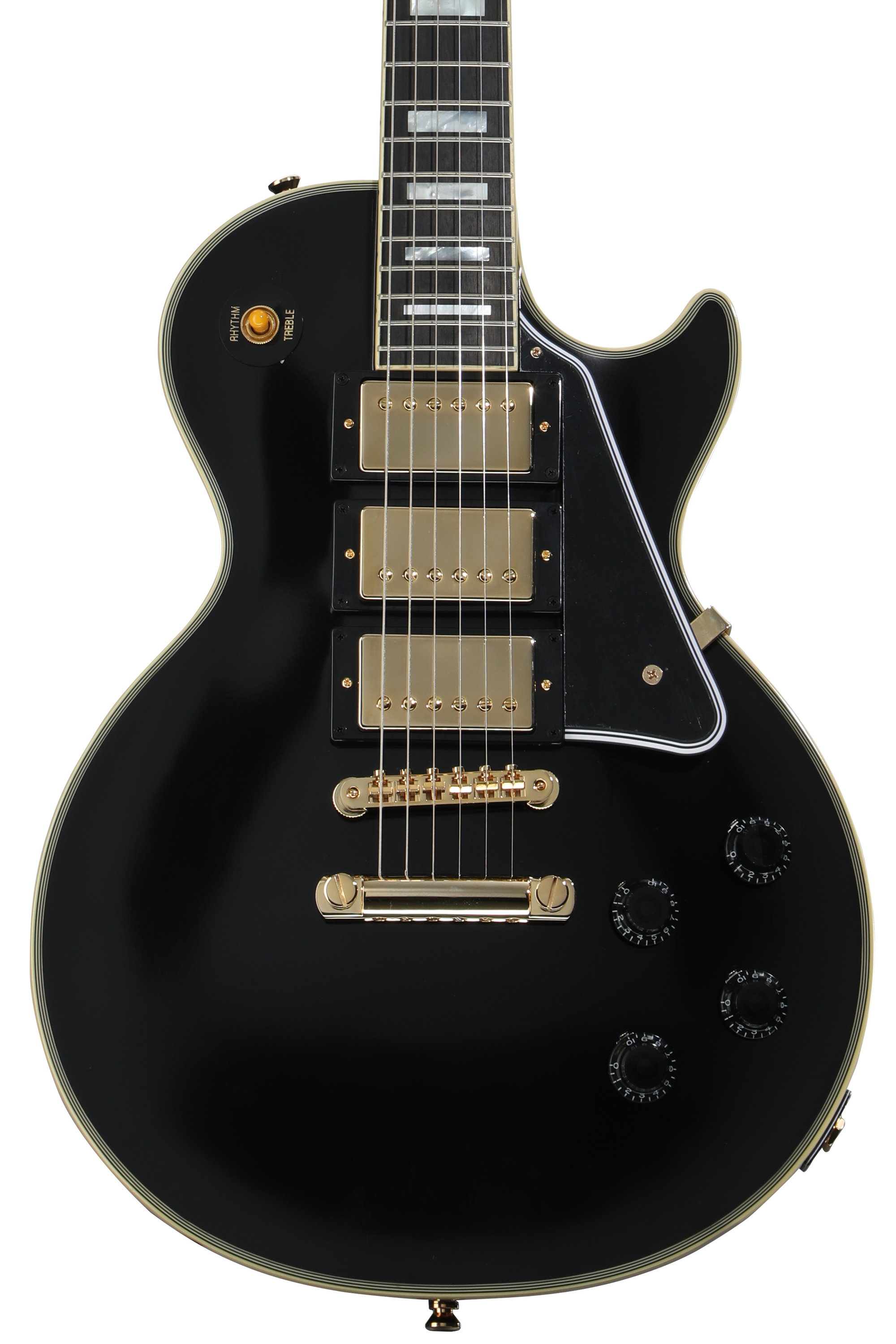 ギター Epiphone Les Paul Custom Ebony Epiphone Les Paul Custom Electric Guitar - Ebony | Sweetwater