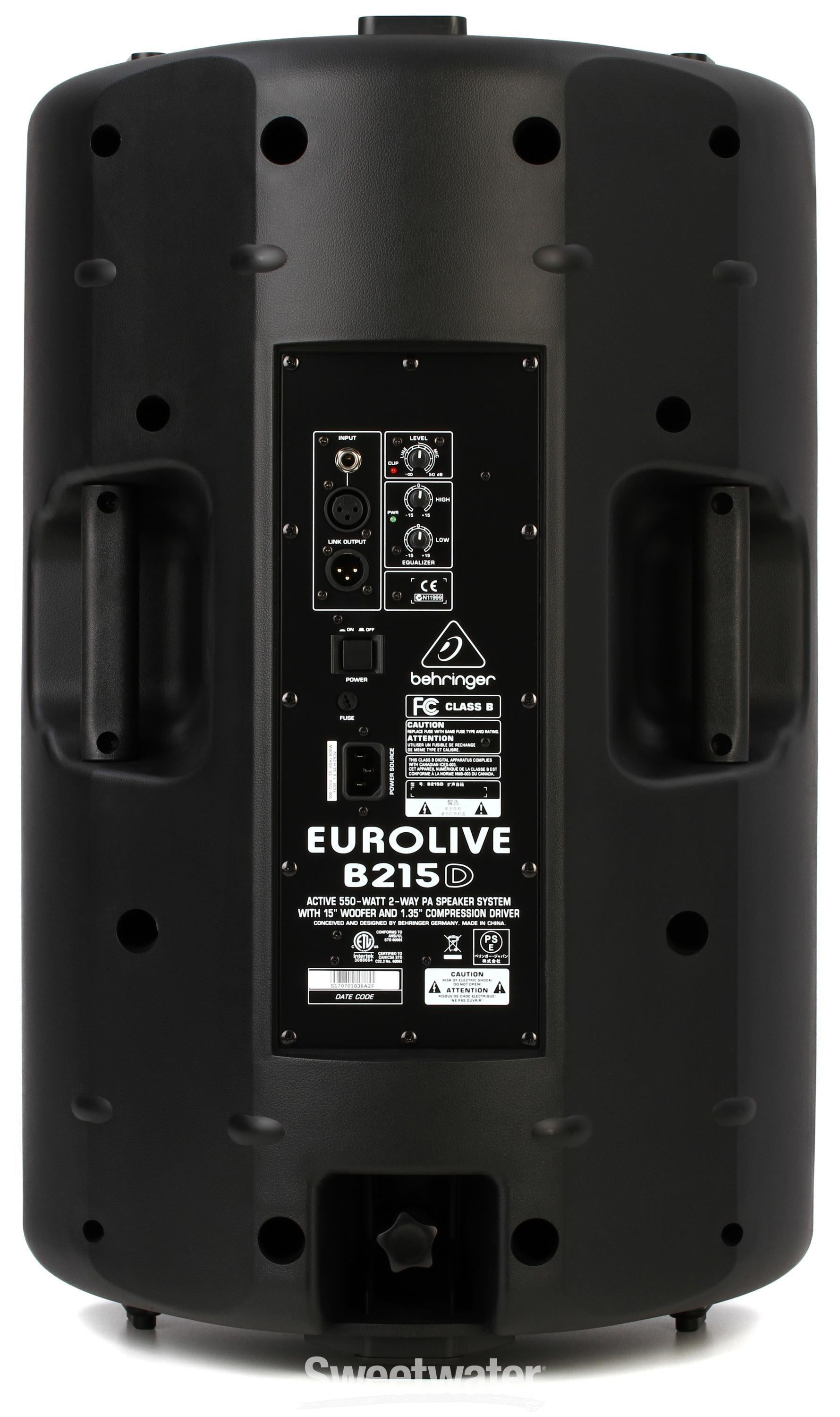 Behringer Eurolive B215D 550W 15 inch Powered Speaker