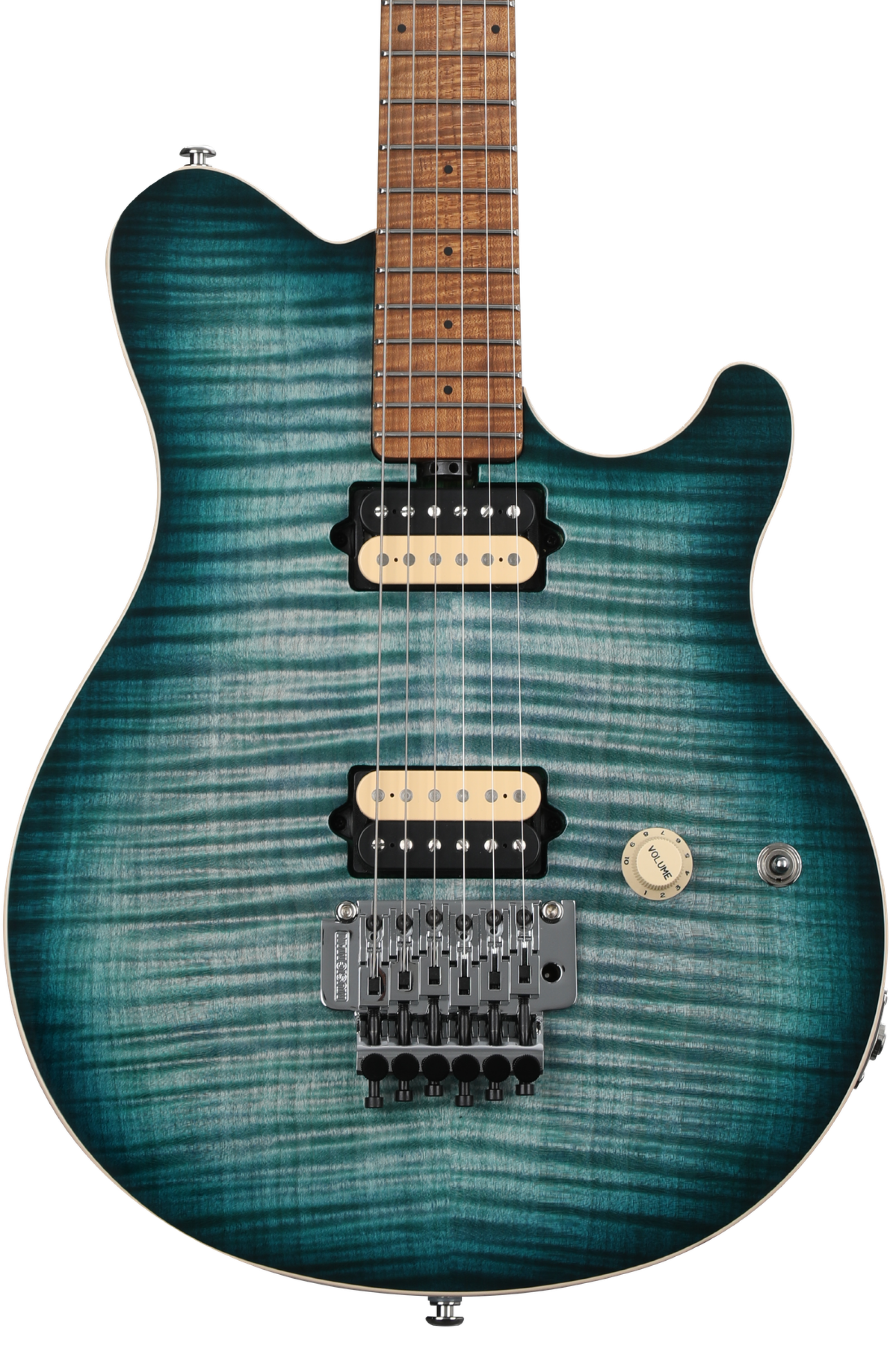 Ernie Ball Music Man Axis Electric Guitar - Yucatan Blue Flame