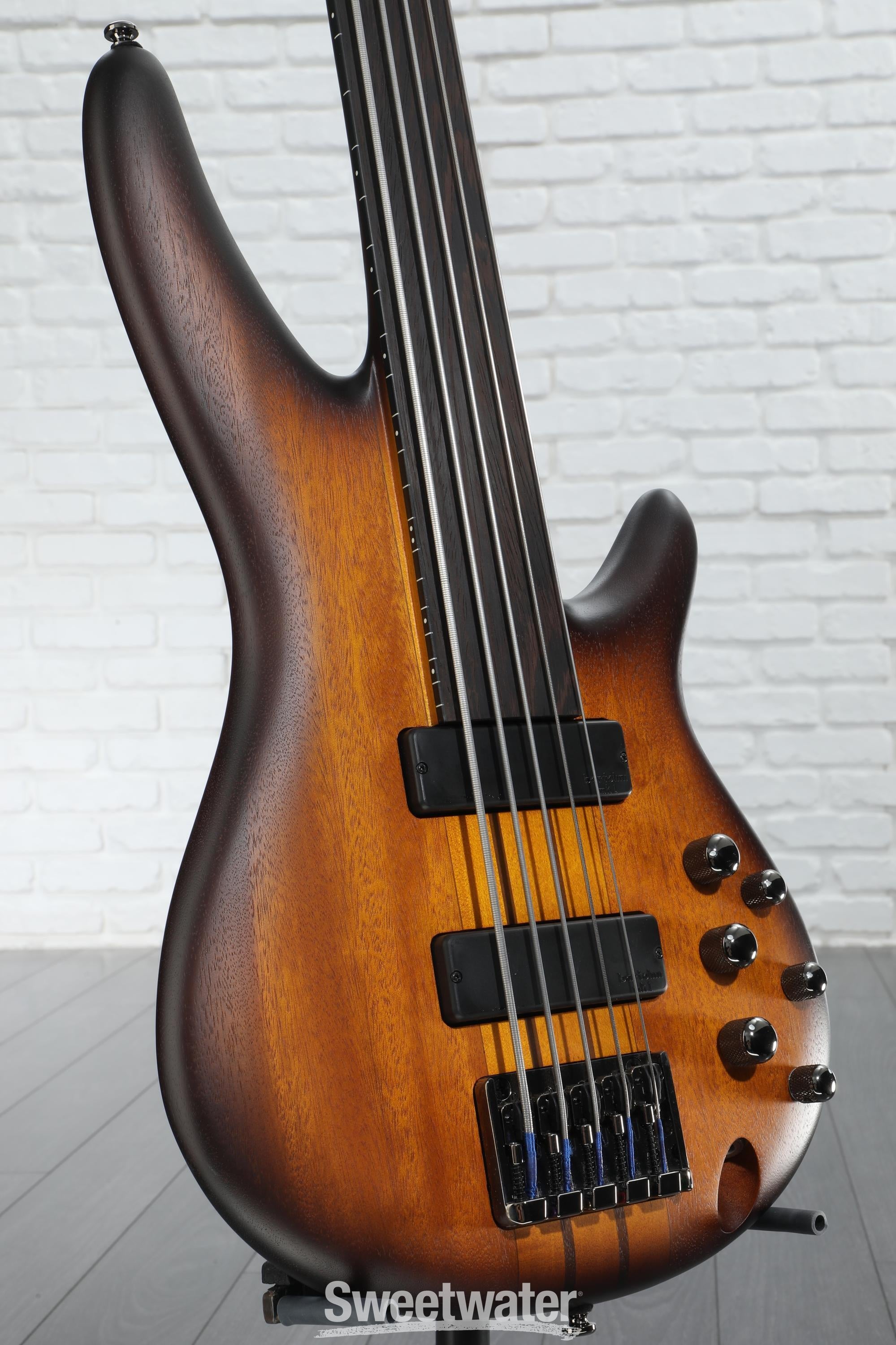 Ibanez Bass Workshop SRF705 Fretless Bass Guitar - Brown Burst