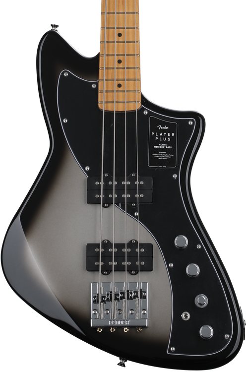 Fender Player Plus Active Meteora Bass - Silverburst with Maple 
