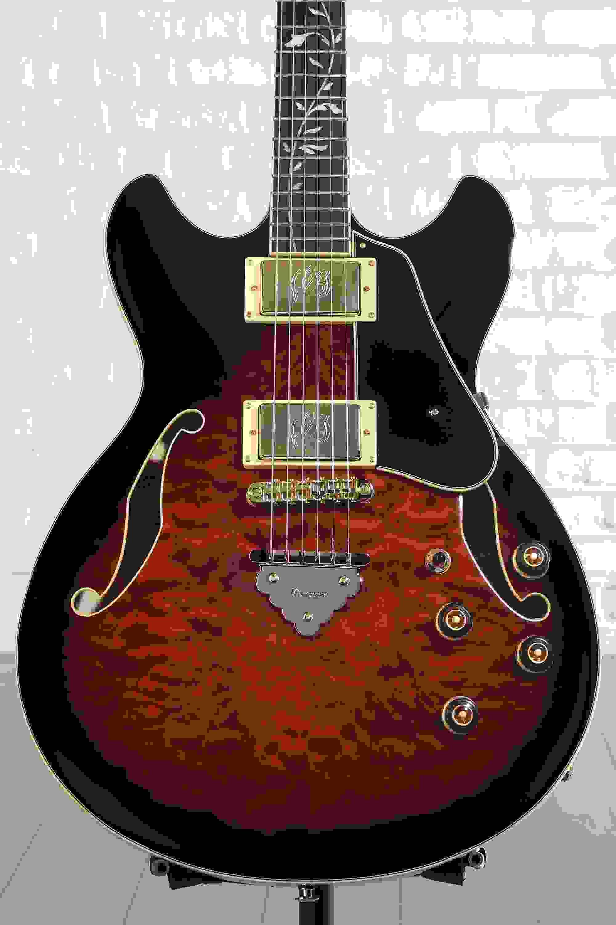 Ibanez Artcore Expressionist AS93QMSP Semi-hollow Electric Guitar - Dark Brown Sunburst