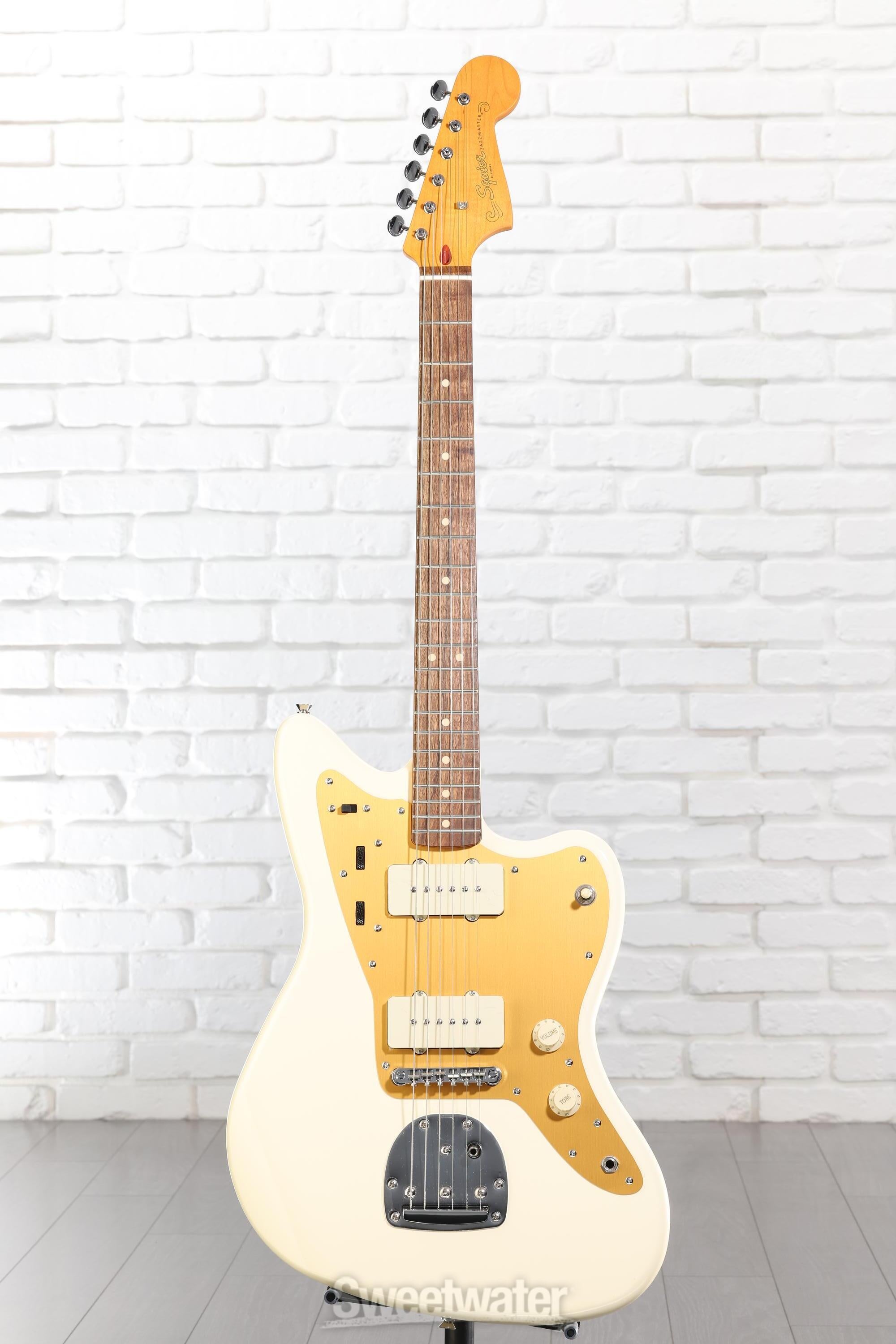 Squier J Mascis Signature Jazzmaster - Vintage White with Indian