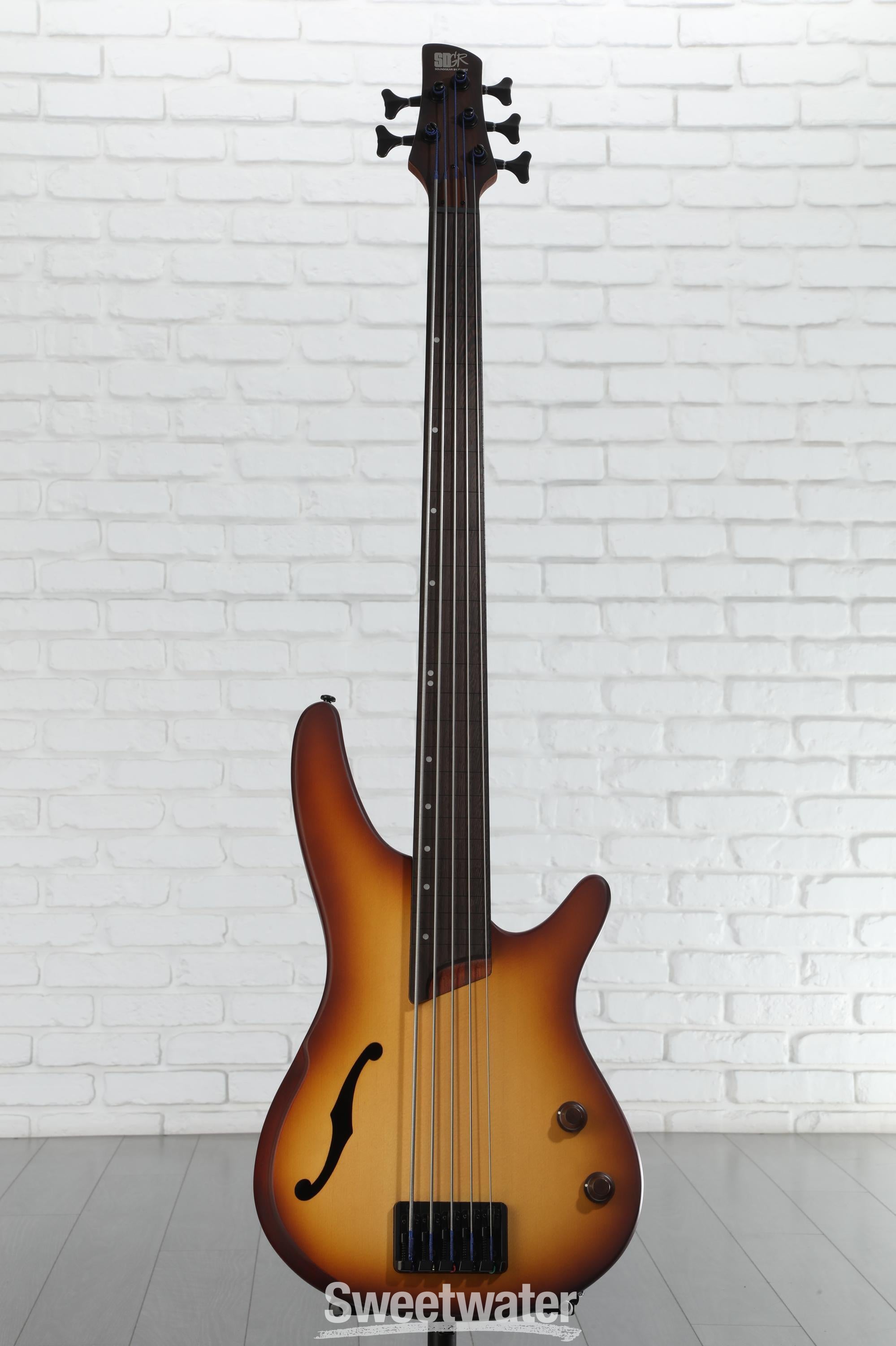 Ibanez SRH505F 5弦 フレットレスベース　5弦べース Amazon.com: Ibanez SRH505F Fretless - Natural Browned Burst