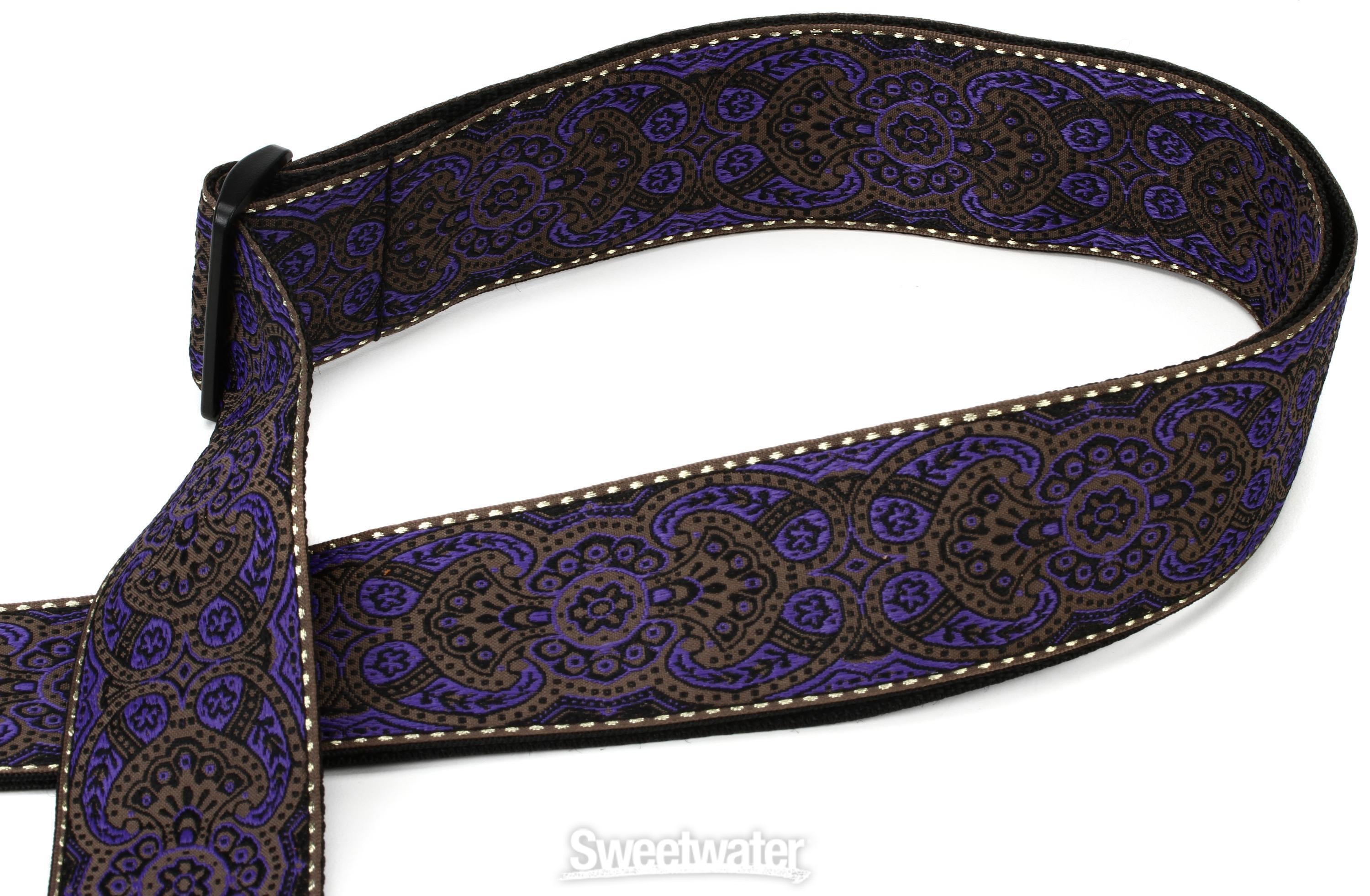 Purple paisley on sale guitar strap