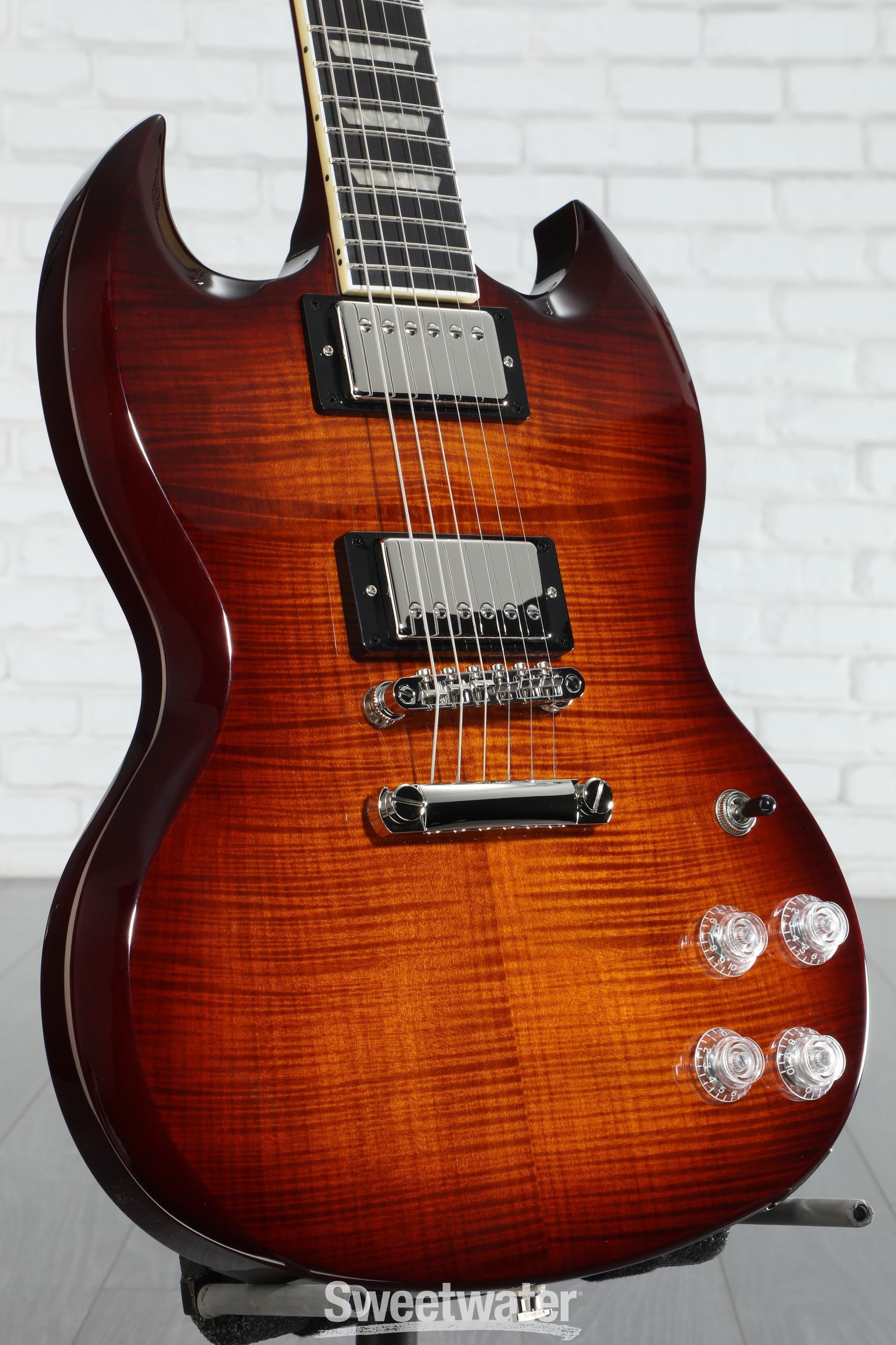 ギター　エレキギター　Epiphone SG Modern Epiphone SG Modern Figured Electric Guitar - Purple Burst – Alto Music