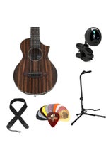 Photo of Ibanez EWP13 Acoustic Guitar Essentials Bundle- Dark Brown Open Pore